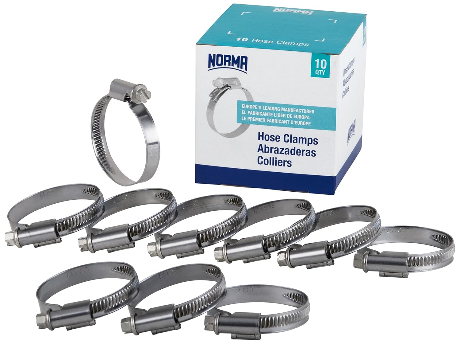 NORMA 01266704041-000-0539 Abrazaderas para manguera, 1.260 in-1.969 in x 9 mm W4 (paquete de 10)
