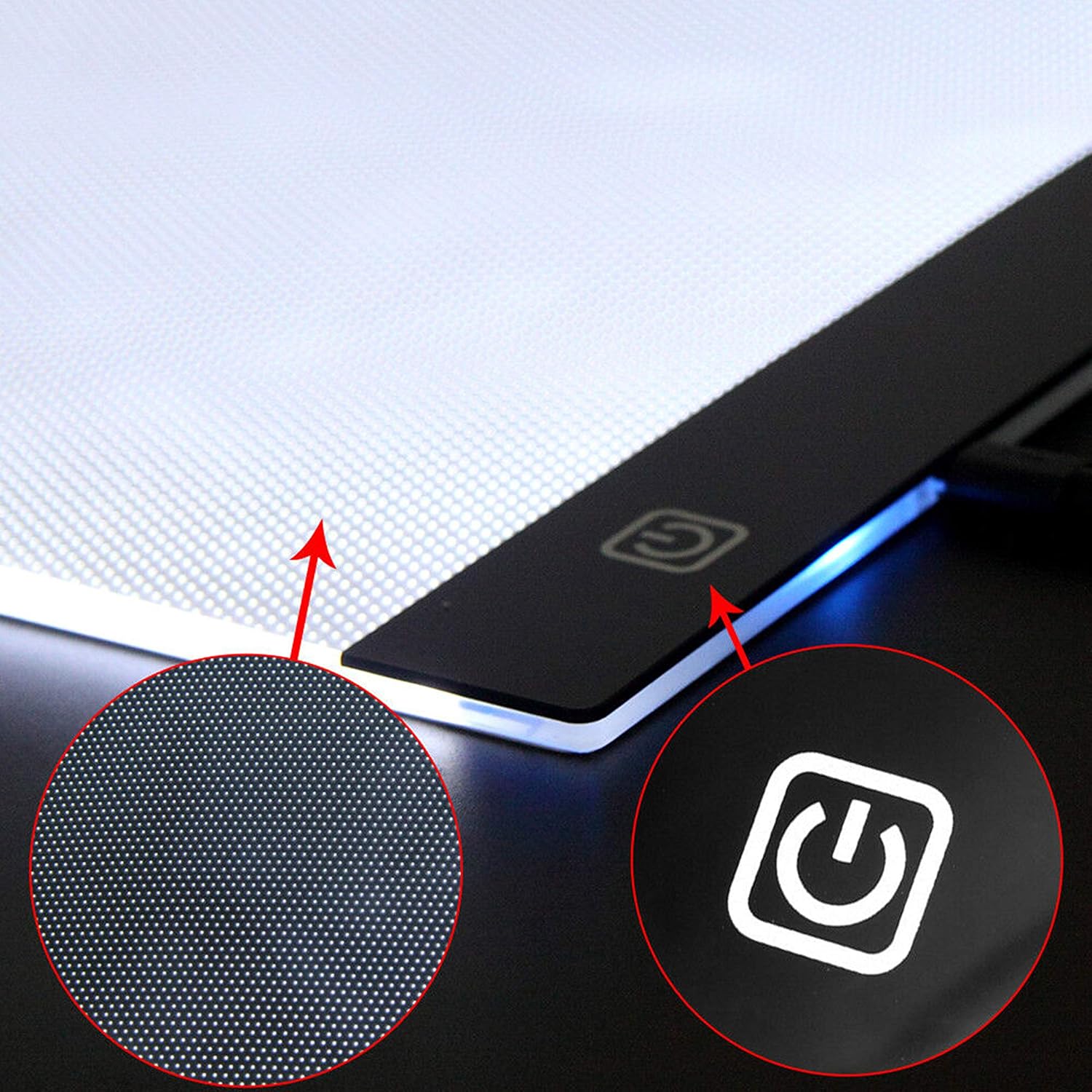 A3 – Caja de luz LED portátil ultrafina con 3 niveles de brillo, cable de alimentación USB, brillo regulable, almohadilla de luz de trazado para