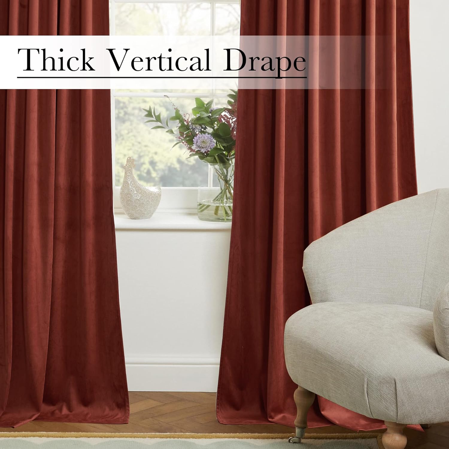 StangH – Cortinas opacas de terciopelo para teatro, dormitorio, privacidad con aislamiento térmico, para Media Cafe, 52 x 90pulgadas, 2paneles,