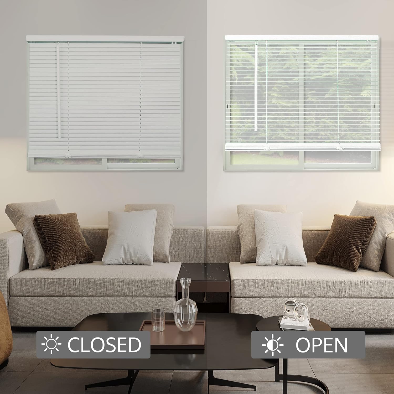 CHICOLOGY – Persianas con filtro de luz, oscurecimiento, perfecto para cocina, habitación, sala, oficina y más