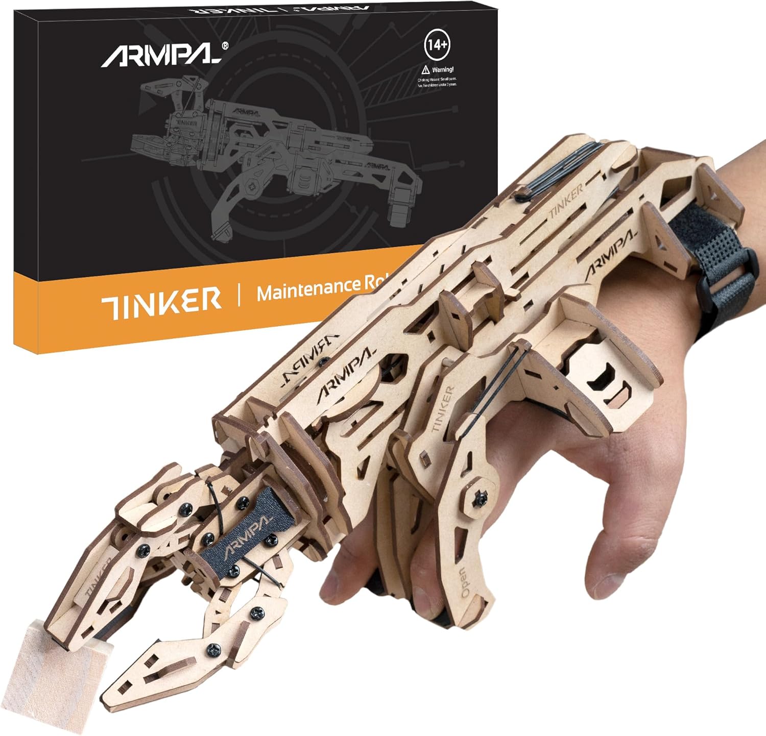 COWVTUJ ARMPAL – Kit de modelo de garra mecánica 3D de madera ClawBot para adultos y adolescentes, kit de construcción de brazo de robot para