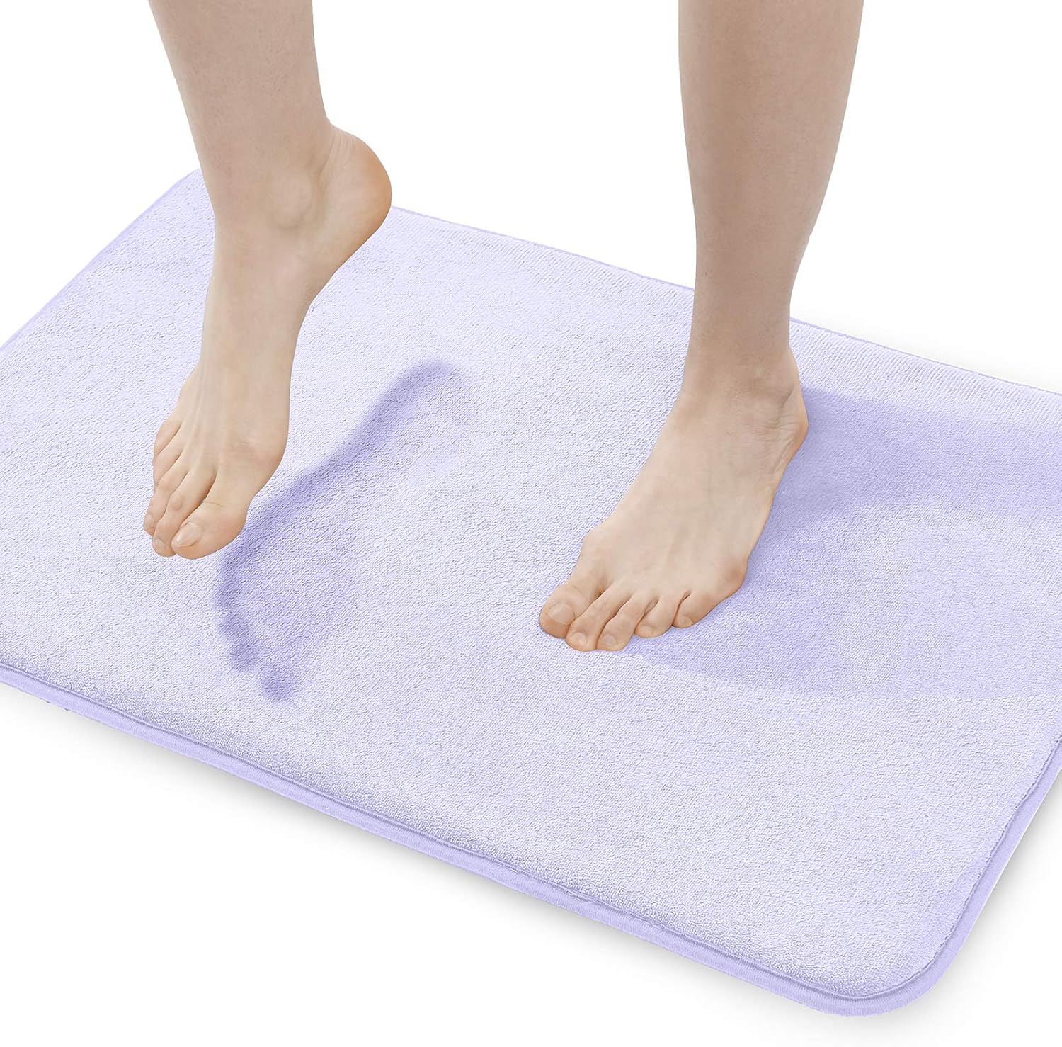 Walensee – Tapete de baño espuma viscoelástica extra grueso, antideslizante, absorbente y súper acogedor, terciopelo suave lujo, alfombra pequeña