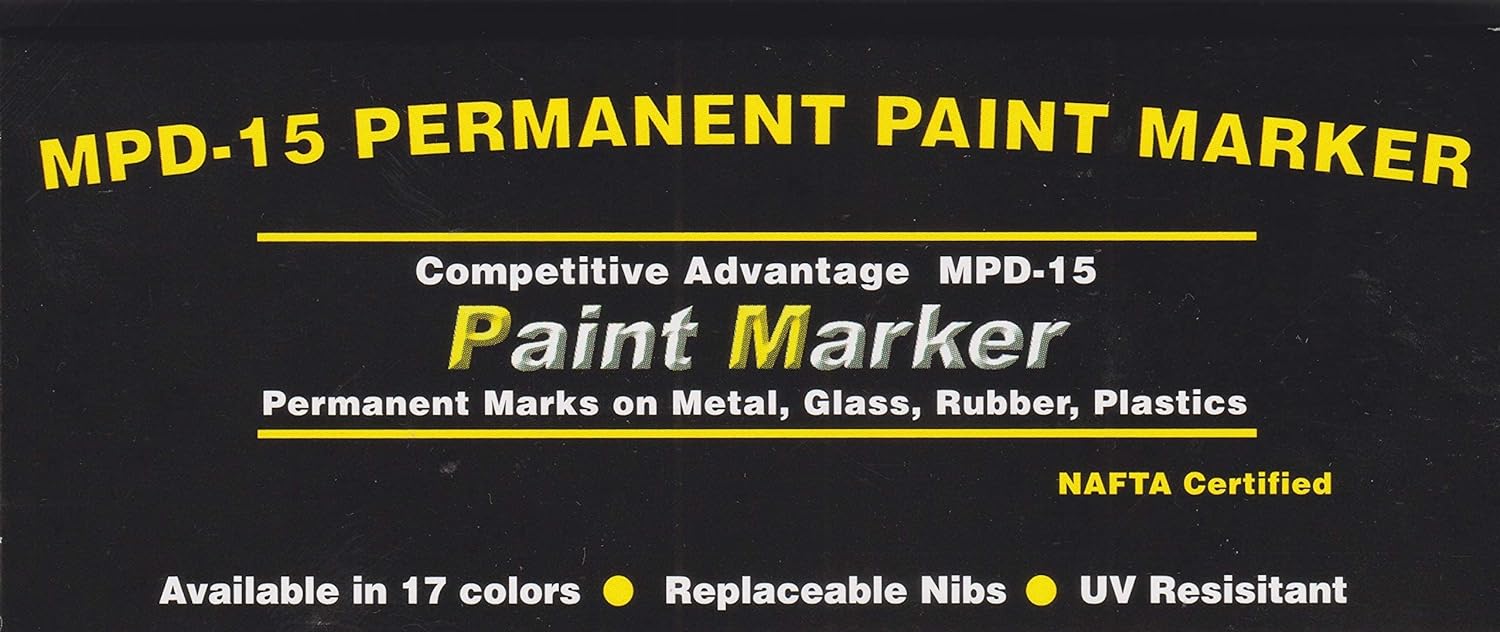 Marcador de pintura esmaltada de ventaja competitiva MPD  Permanente Impermeable Resistente a los rayos UV