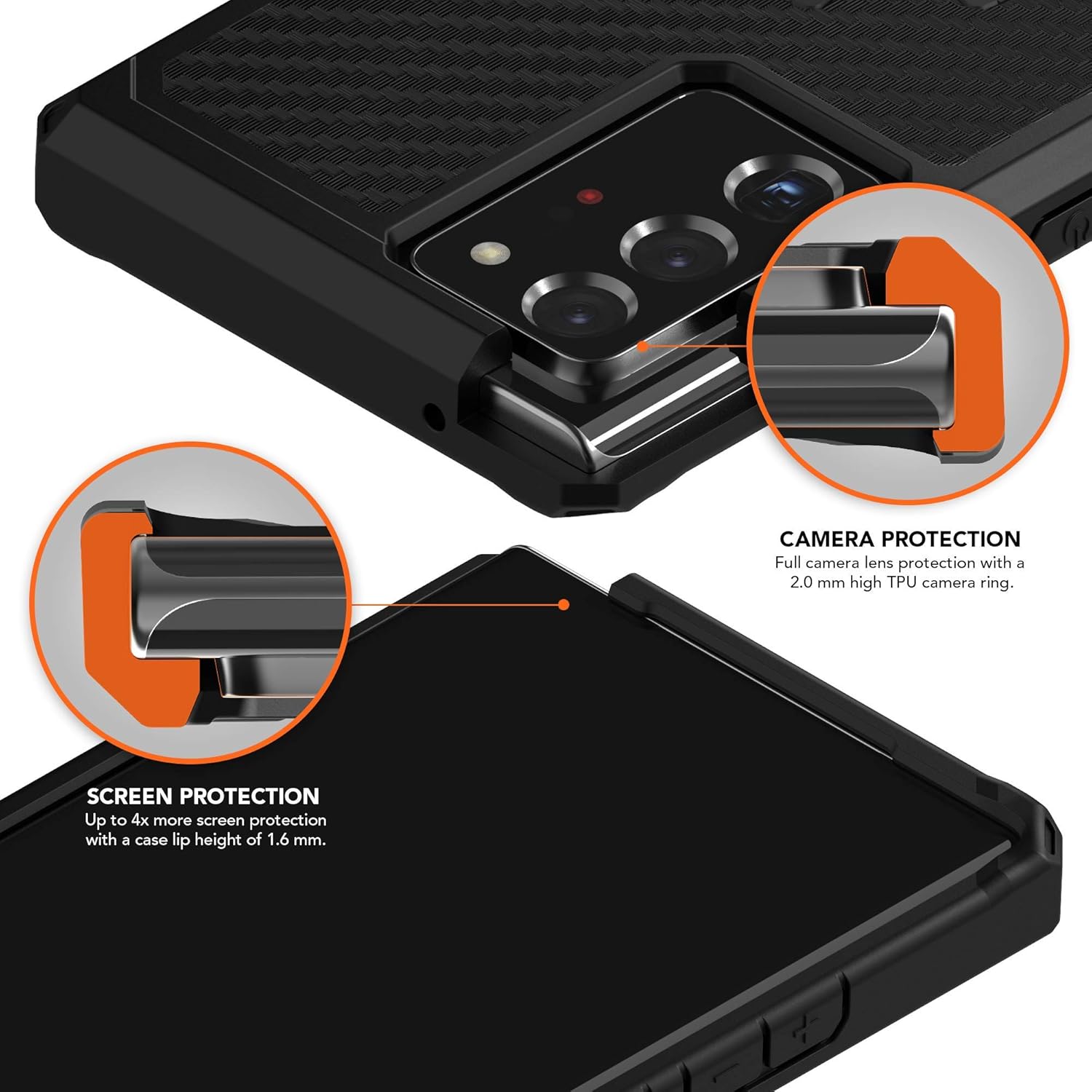 Rokform – Funda ultra resistente para Galaxy Note 20 + soporte giratorio para teléfono para automóvil, camión o camioneta