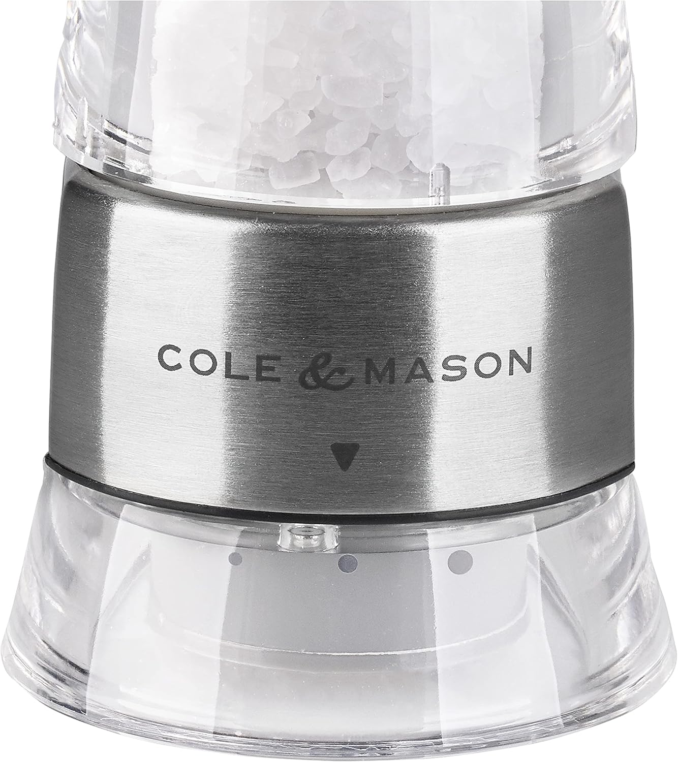 Cole & Mason Gourmet Precision Windermere – Molinillo de sal (acero inoxidable y acrílico, 6.5 in)