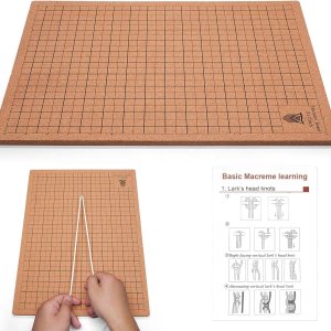 Tablero de macramé de 12 x 16 pulgadas para trenzar y cordar tablero de proyecto de macramé para trenzar pulseras, crear macramé y creaciones de Tablero de macramé de 12 x 16 pulgadas para trenzar y cordar tablero de proyecto de macramé para trenzar pulseras, crear macramé y creaciones de