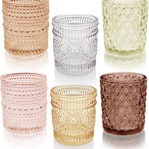 24 portavelas votivas de otoño, 6 colores, 3 patrones, portavelas para mesa de boda, centro de mesa, decoración de fiesta de cumpleaños 24 portavelas votivas de otoño, 6 colores, 3 patrones, portavelas para mesa de boda, centro de mesa, decoración de fiesta de cumpleaños