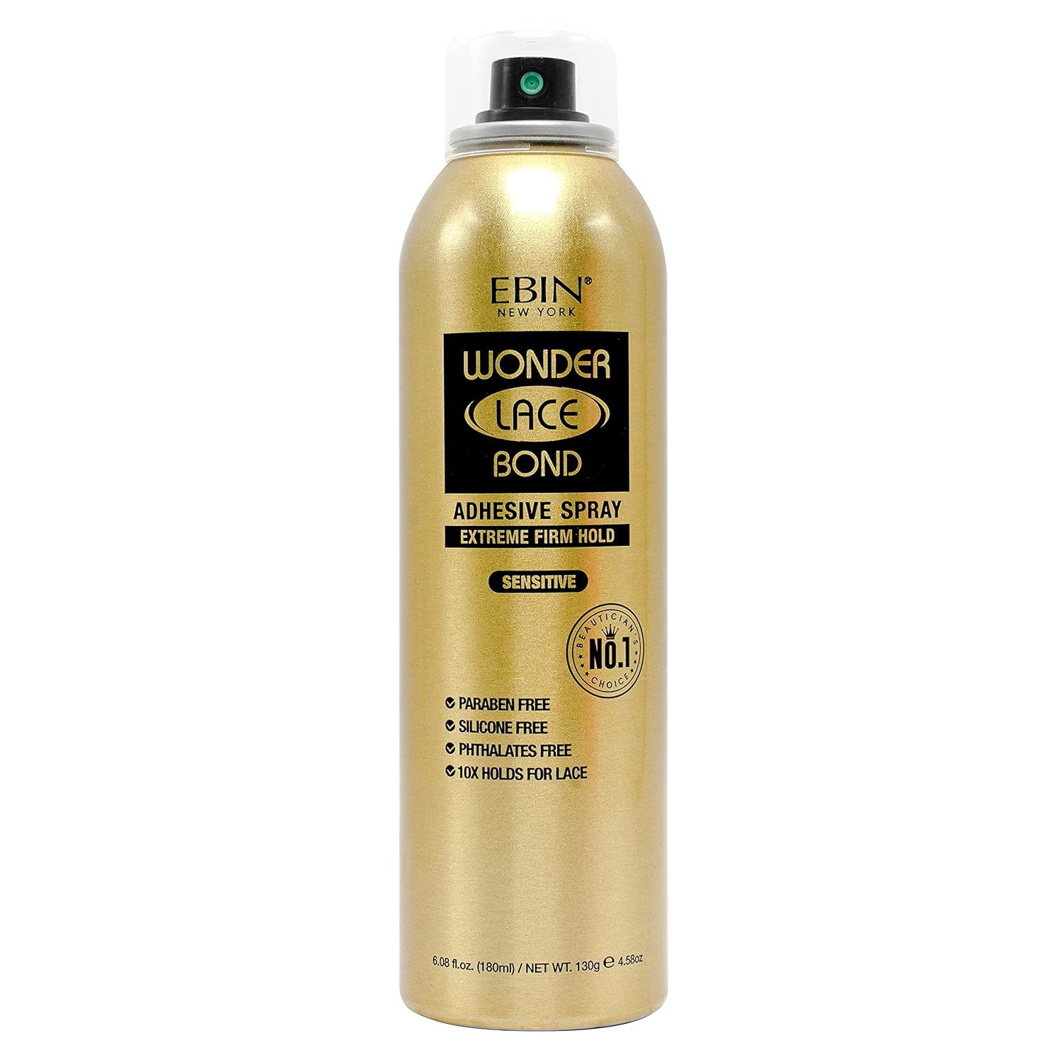 EBIN NEW YORK Wonder Lace Bond – Aerosol adhesivo sensible (sujeción extremadamente firme), 6.08 onzas líquidas, secado rápido, sin residuos, sin