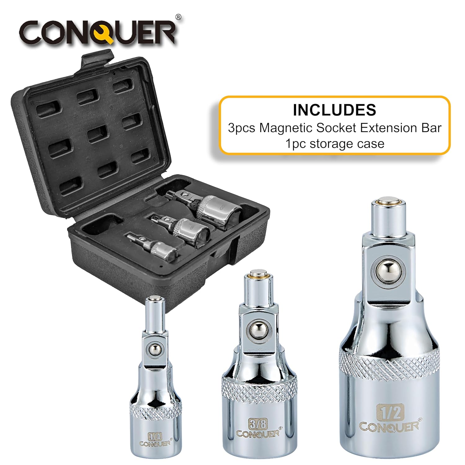 Conquer Tools Ultimate Precision Bundle Juego de herramientas de chaflán de desbarbado con hoja de tungsteno premium y barra de extensión magnética