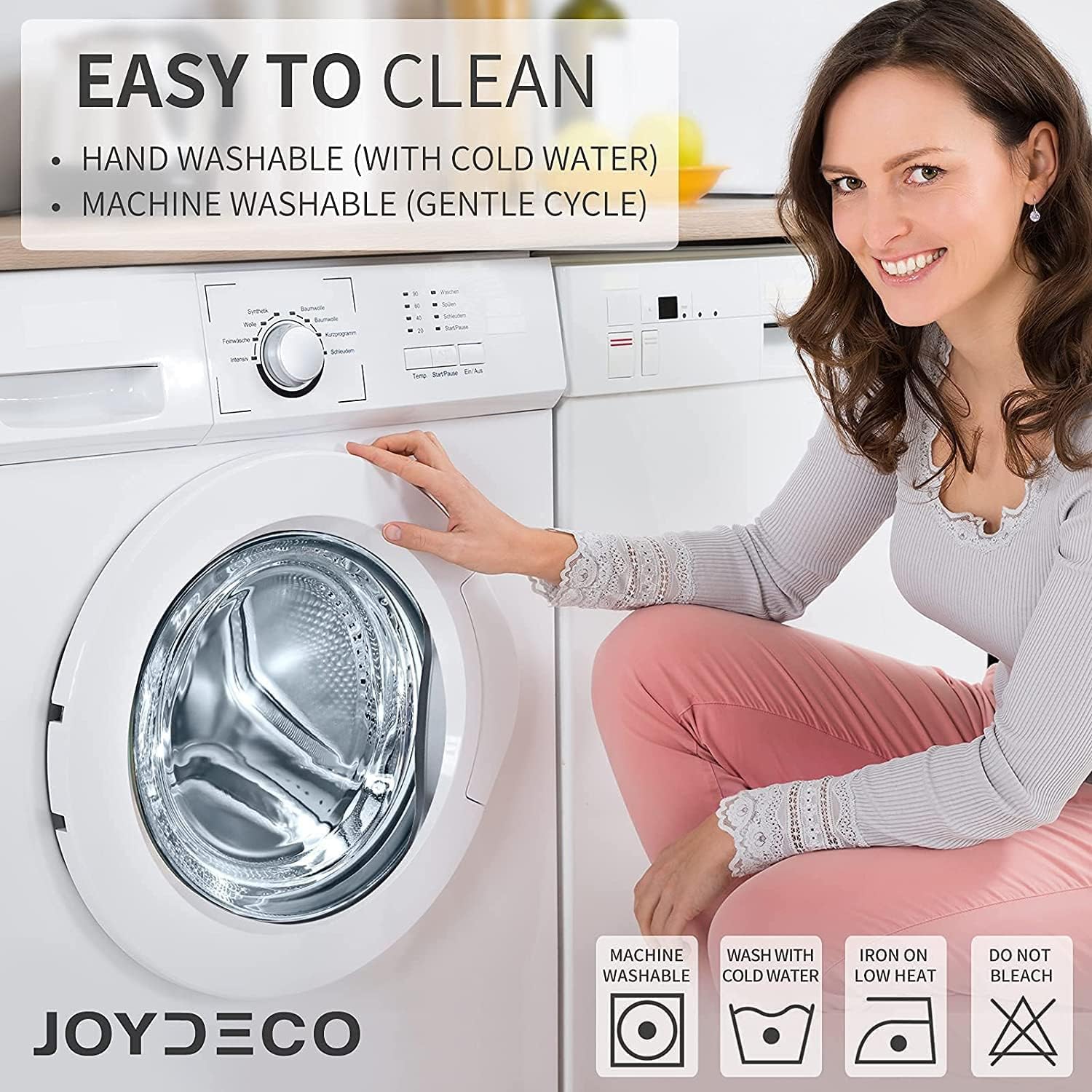 Joydeco Cortinas opacas de lino de 120 pulgadas de largo, 2 paneles burg, cortinas largas de lino 100% opacas para dormitorio, oscurecimiento de la