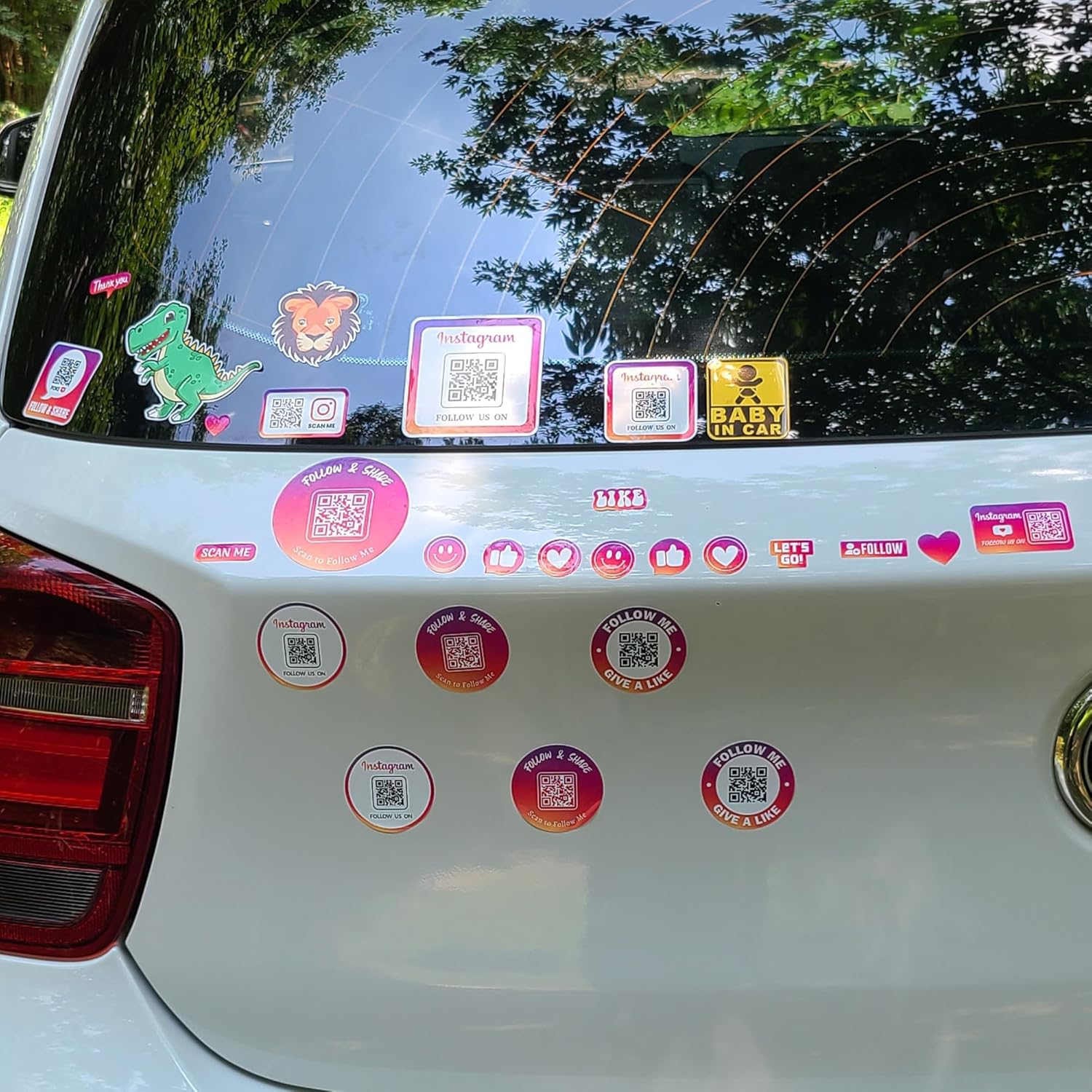 25pcs INS QR Code Social Media Stickers hacen crecer a los fans una gran manera de compartir sus redes sociales INS