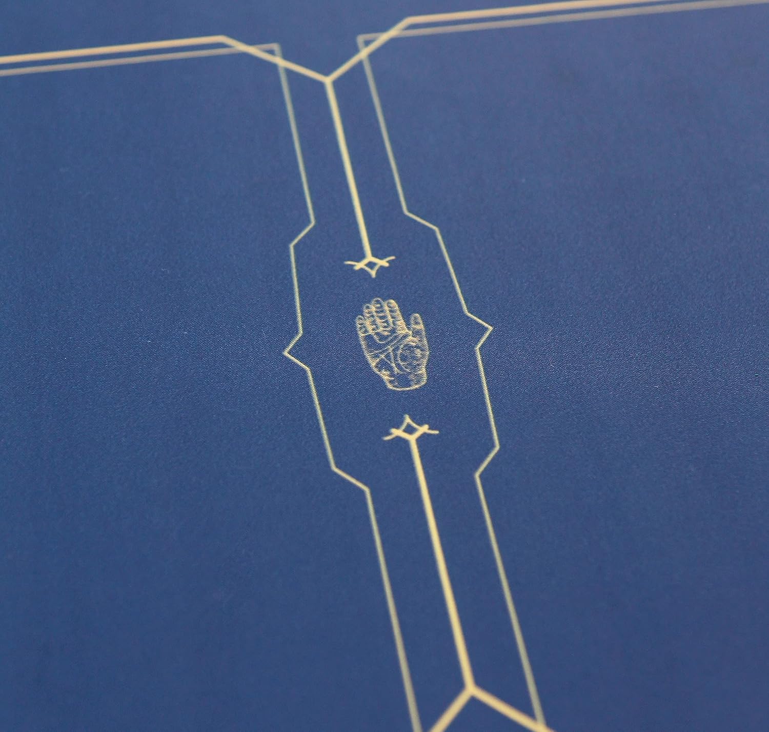 Glaspey & Sons Texas Hold’em – Alfombrilla de póquer de 70 x 35 pulgadas, mesa de póquer portátil con superficie lisa de alta gama y costuras (azul