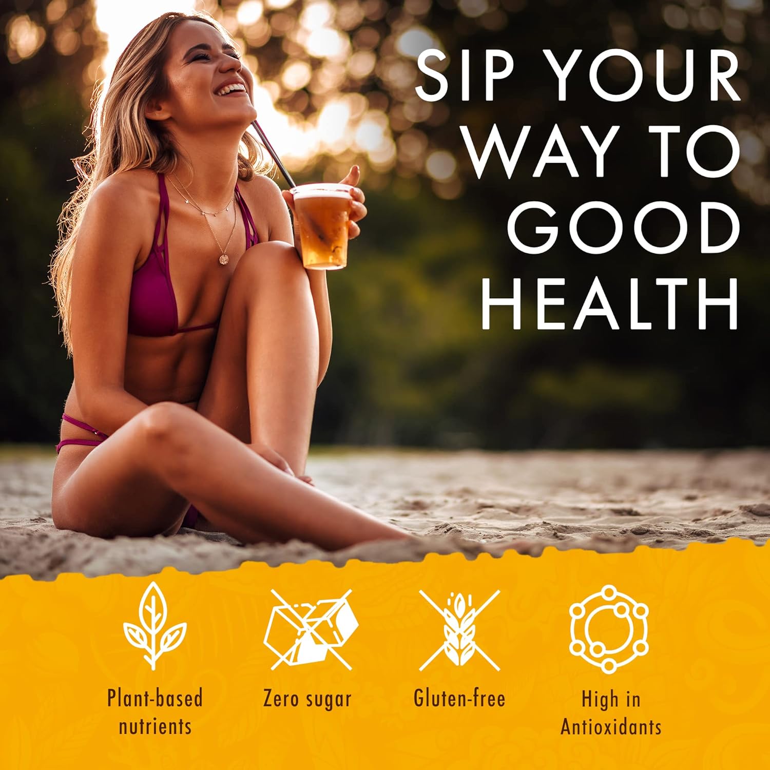 Té natural hawaiano con sabor a melocotón y mango – Mezcla de té verde de frutas tropicales con té negro – Taza diaria perfecta y regalo para los