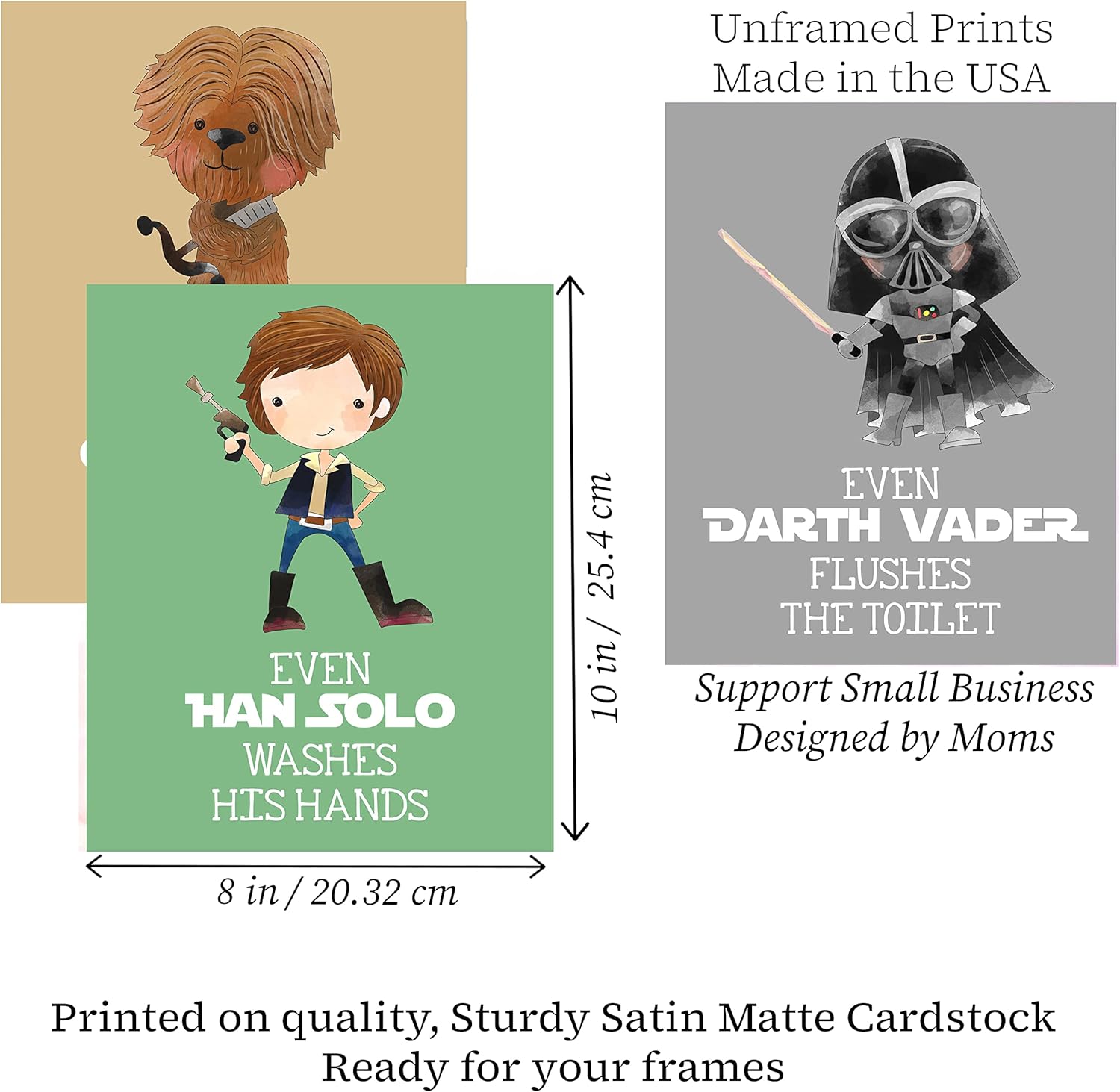 Silly Goose Gifts Even In A Galaxy Far Far Away  Se cepillan los dientes tomar un baño, lavarse las manos para la decoración de pared del baño