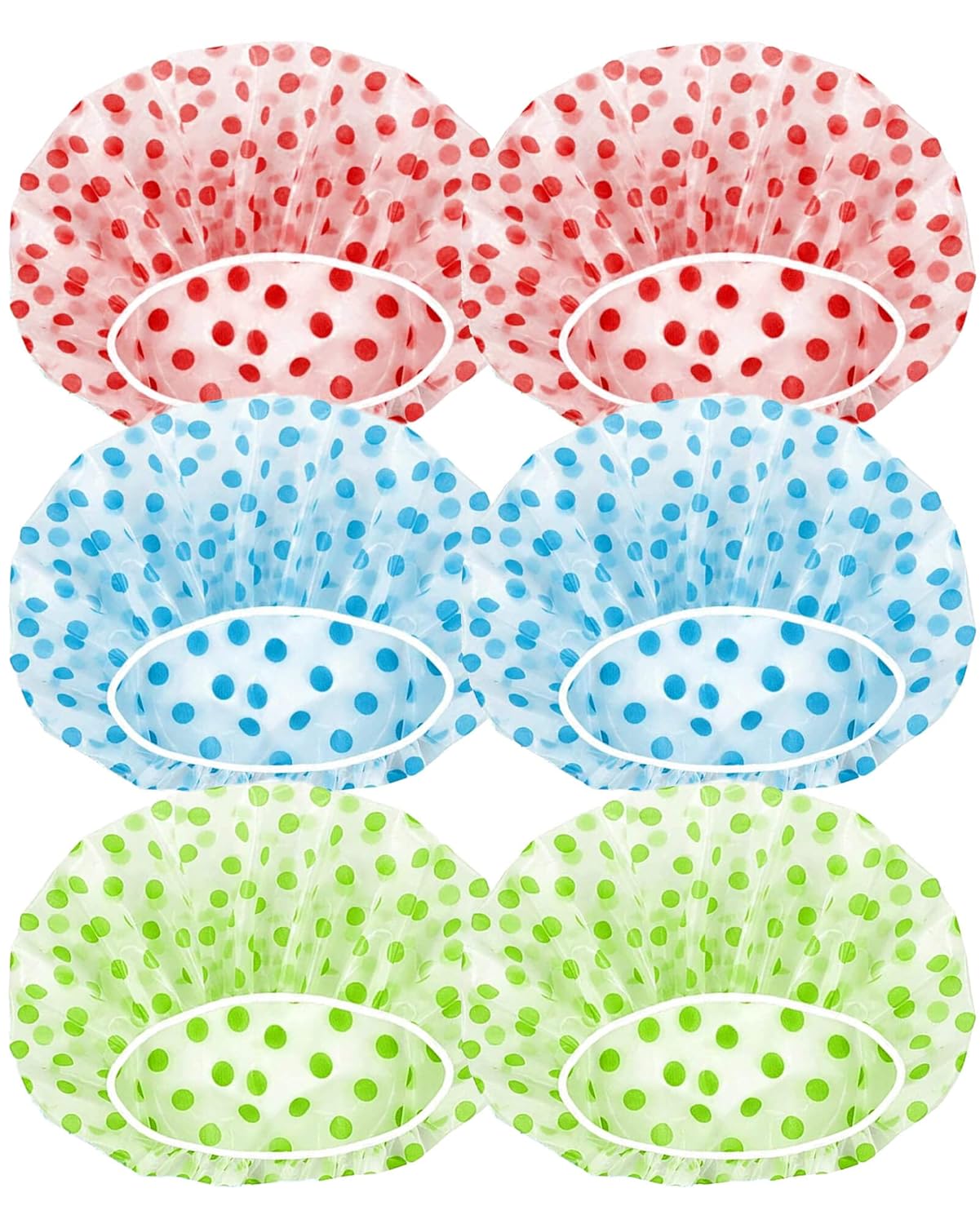 LLTGMV Gorros de ducha reutilizables impermeables, gorros de ducha de plástico, con banda elástica, gorro de baño para el cabello, gorro de ducha de