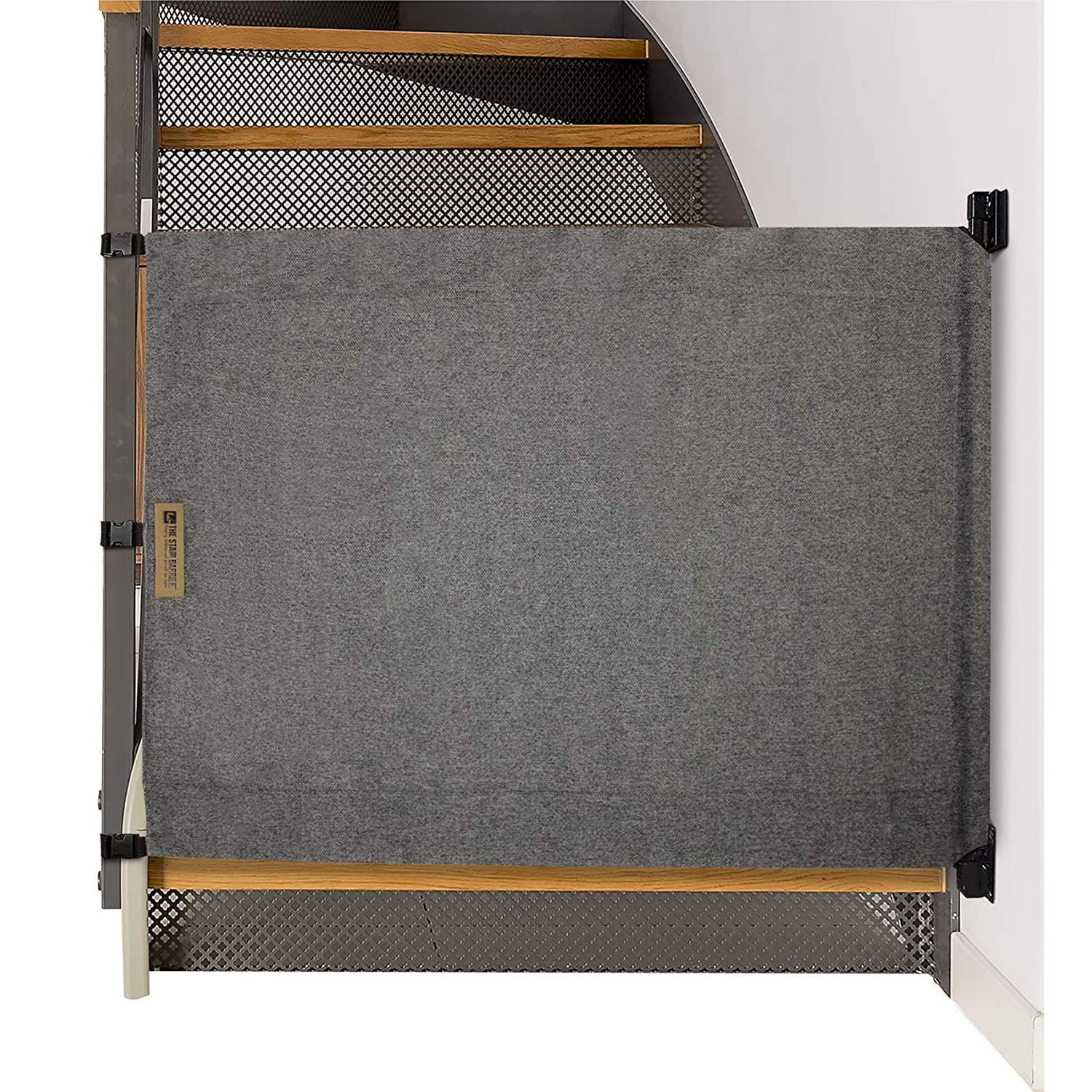 The Stair Barrier Baby and Pet Gate Barandilla a la pared Puerta de bebé – Puertas de seguridad para niños o perros – Puerta de bebé de tela para