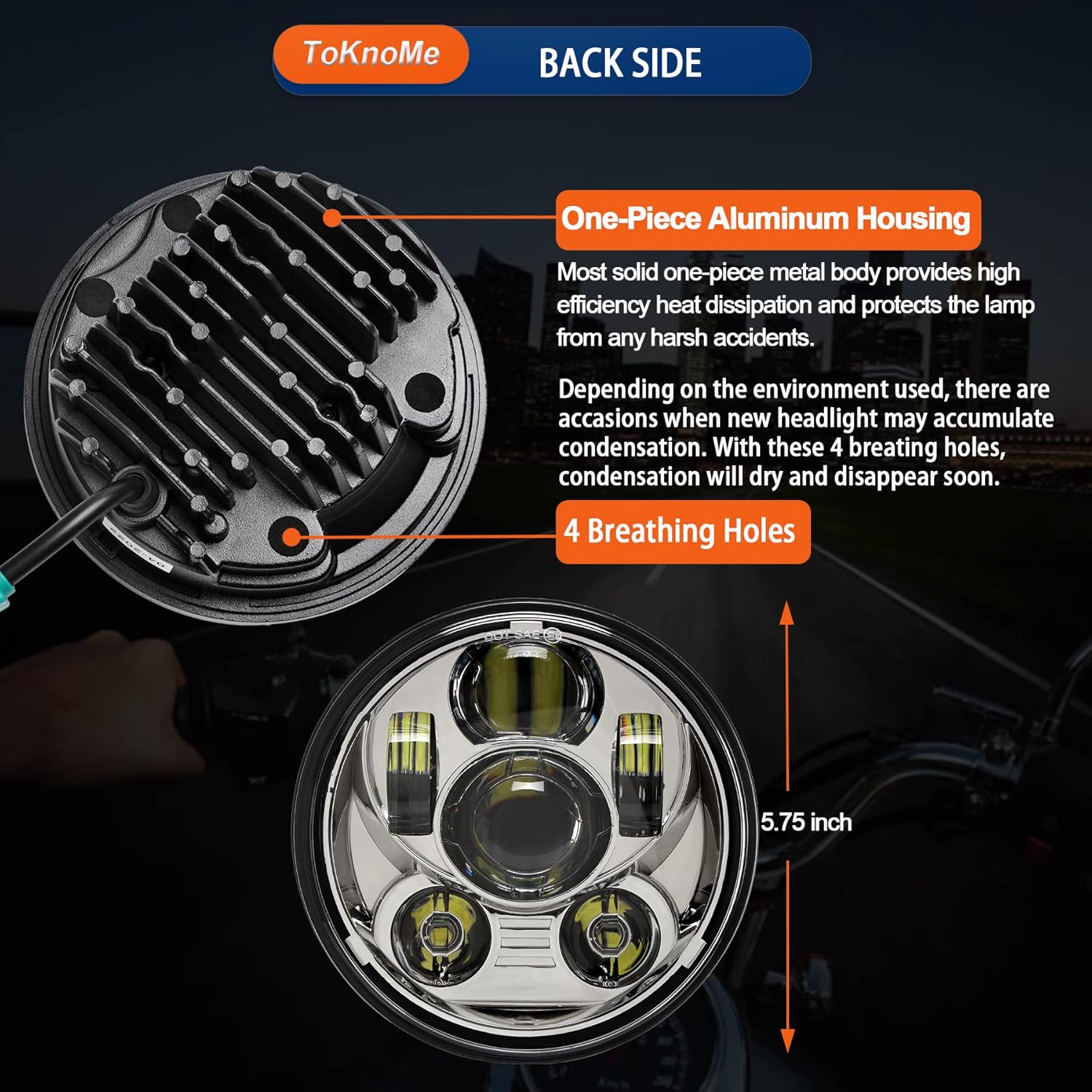 5-34 5.75 pulgadas faro LED compatible con Harley Davidson Dyna Sportster Iron 883 1200 Low Rider XLH883 Super Glide Softail Custom XLH1200