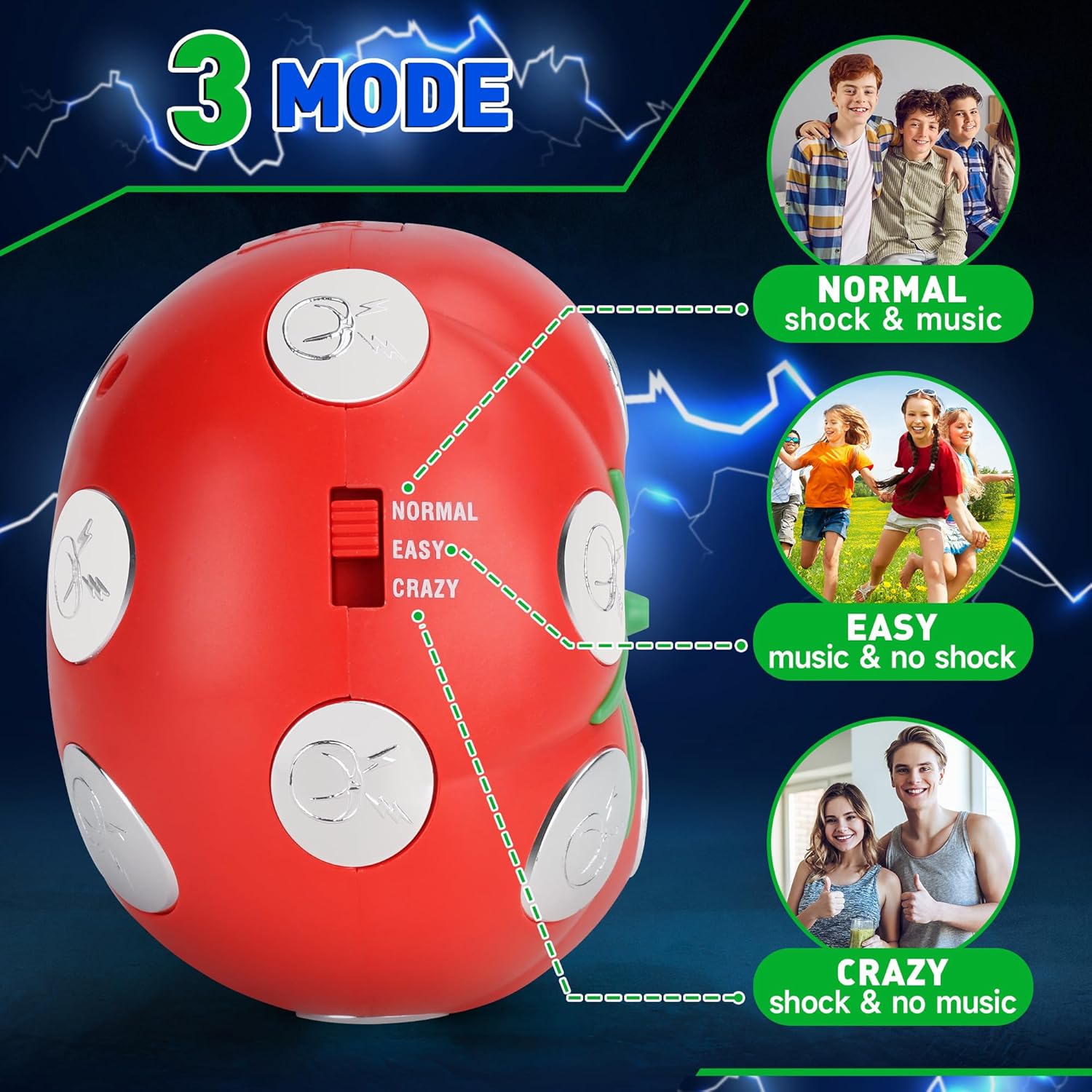Juegos de choque para adultos, juegos de papas calientes para niños, divertido juego de fiesta eléctrico impactante, regalos novedosos, juguetes de