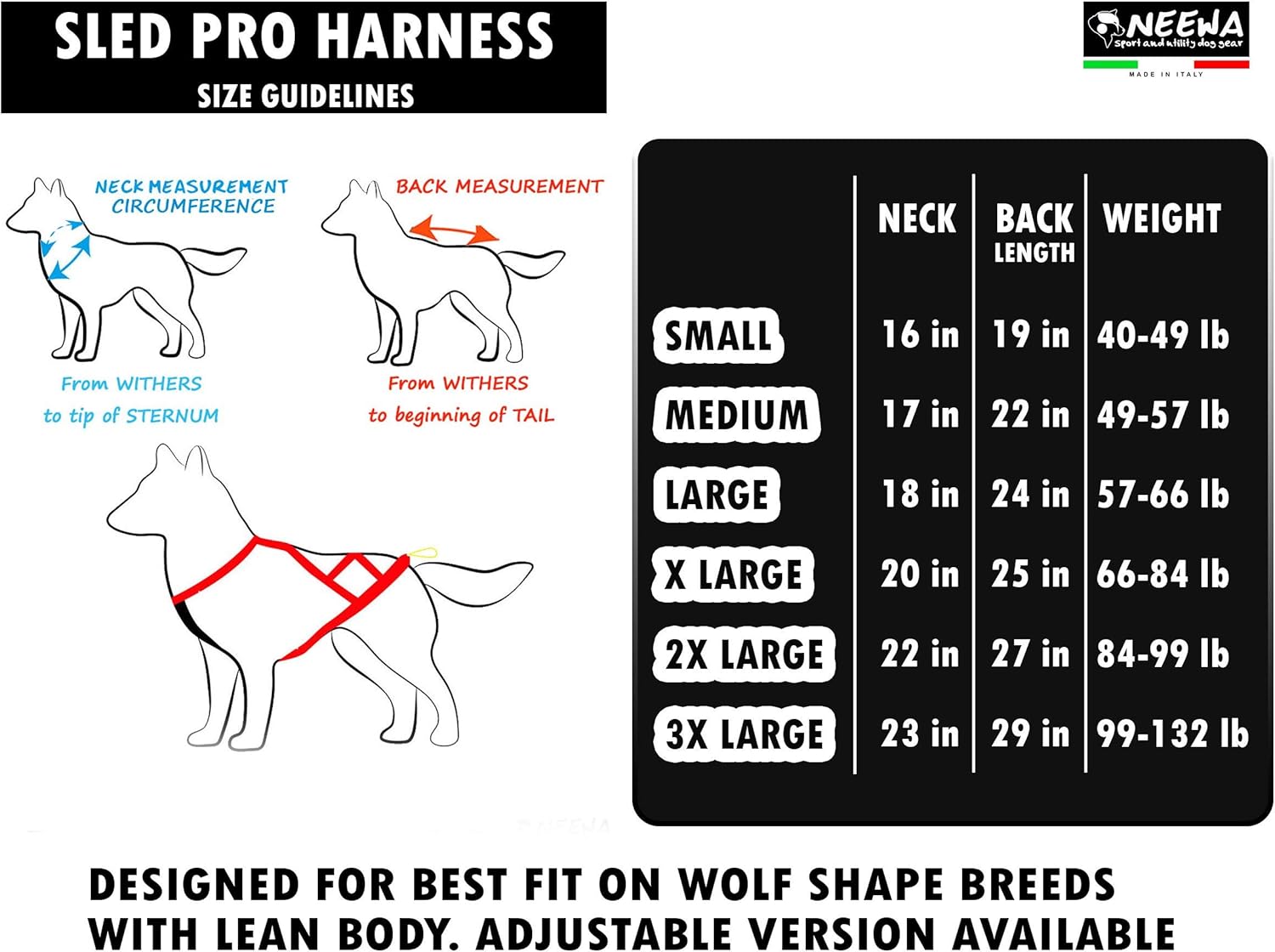 Arnés de trineo profesional de Neewa, arnés para tirar, arnés Husky, arnés de Mushing, arnés X Back para perro ejercicio, ciclismo, esquí, trineo