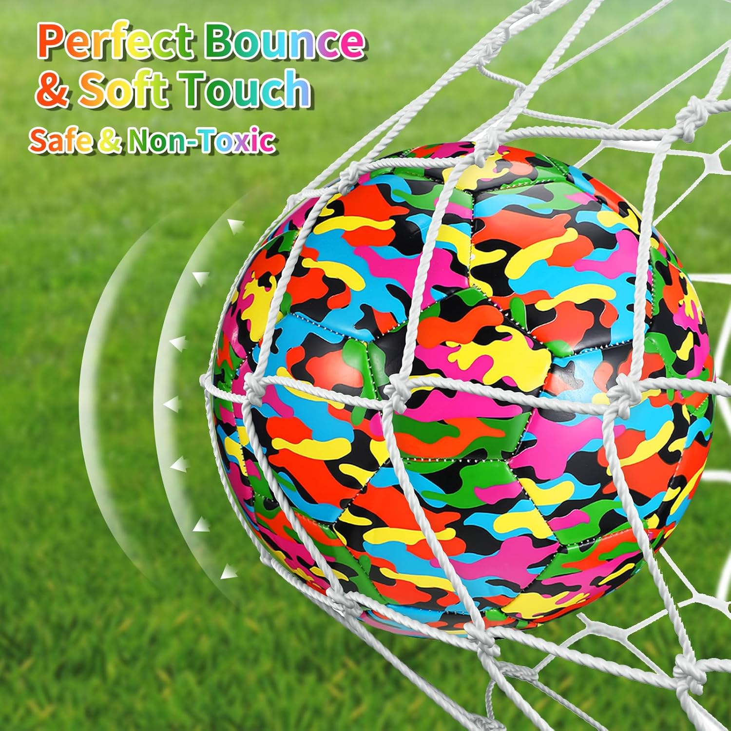 Pelota de fútbol de camuflaje tamaño 4 para niños y niñas, pelota de fútbol con bomba de inflador, para deportes en interiores y exteriores, pelota