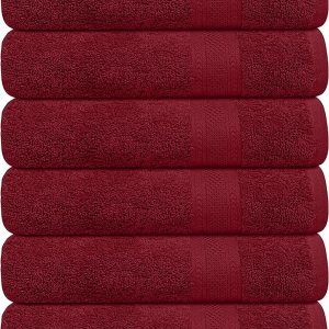 Paquete de 6 toallas de baño 100 % algodón, de 24 x 48 pulgadas, de secado rápido, altamente absorbentes, suaves al tacto, gimnasio, spa, baño, Paquete de 6 toallas de baño 100 % algodón, de 24 x 48 pulgadas, de secado rápido, altamente absorbentes, suaves al tacto, gimnasio, spa, baño,