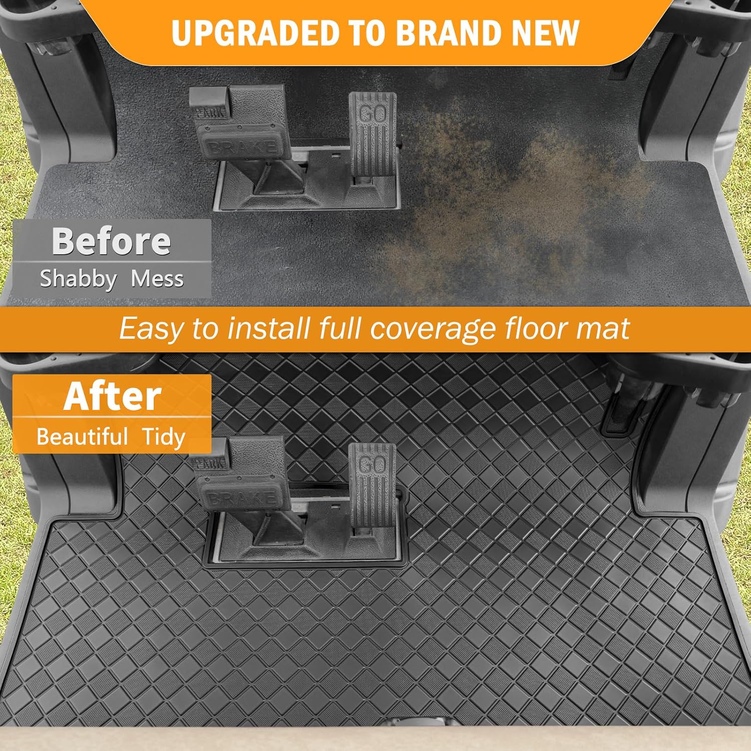 Club Car Precedent – Tapete antideslizante de cobertura completa para carrito de golf, repuesto para Precedent (2004-2023), Onward & Tempo