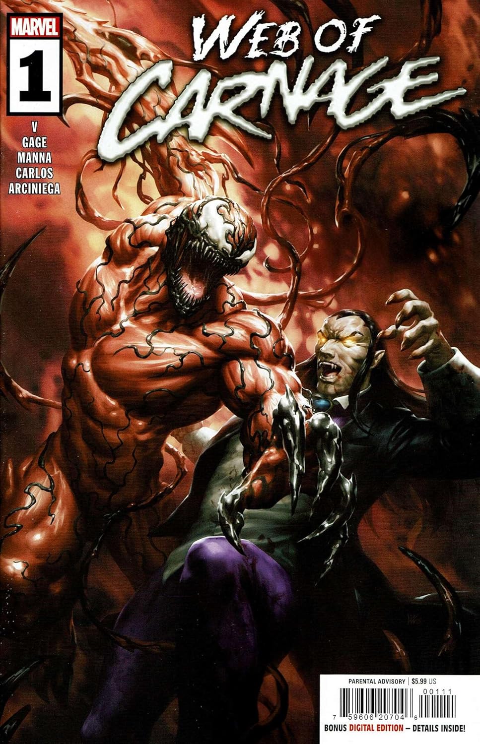 Web of Carnage #1 VFNM  Marvel comic book