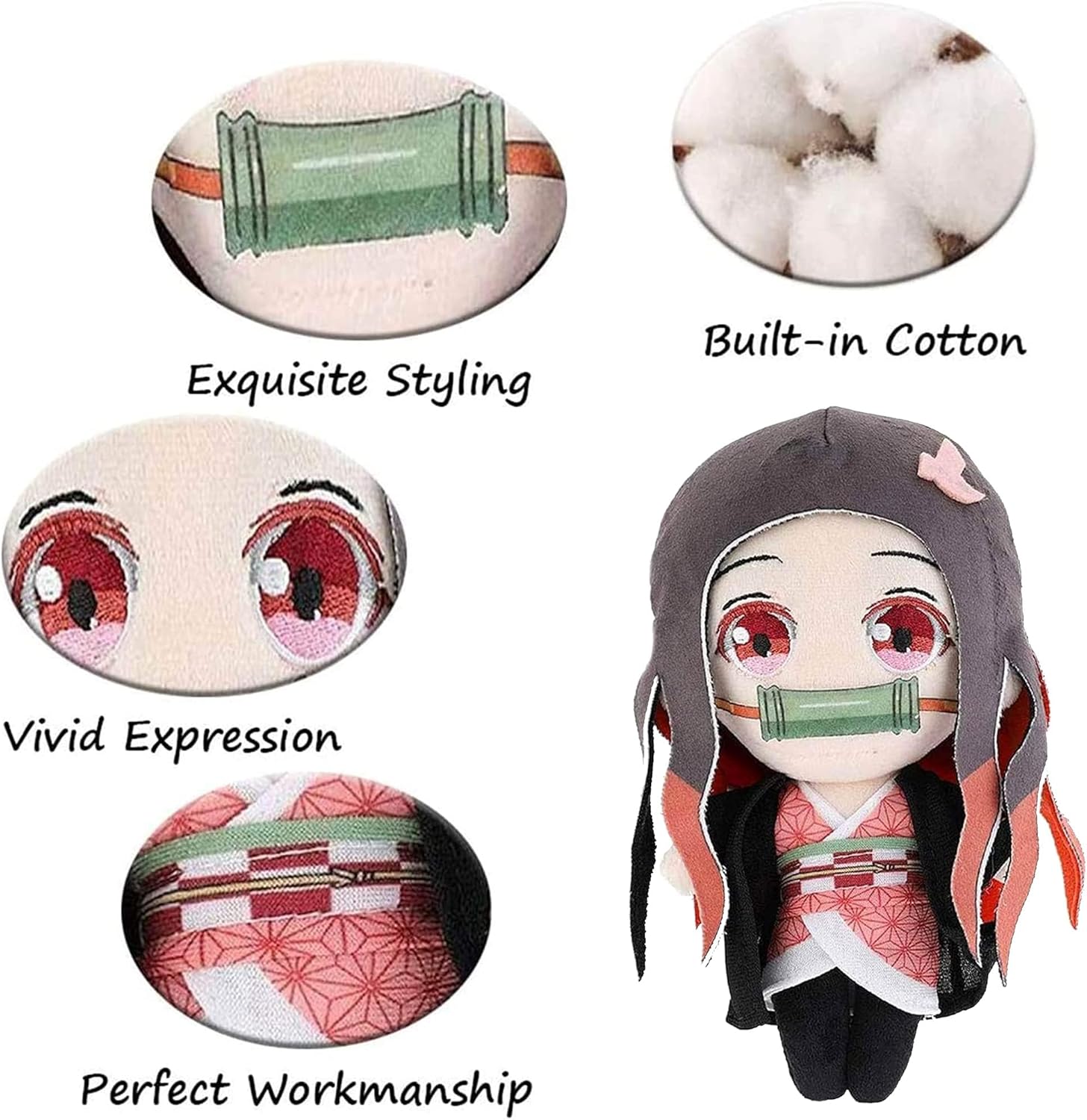 IUTOYYE Juguete de peluche de anime de dibujos animados suave de peluche suave para decoración del hogar, almohada regalo de cumpleaños para niños