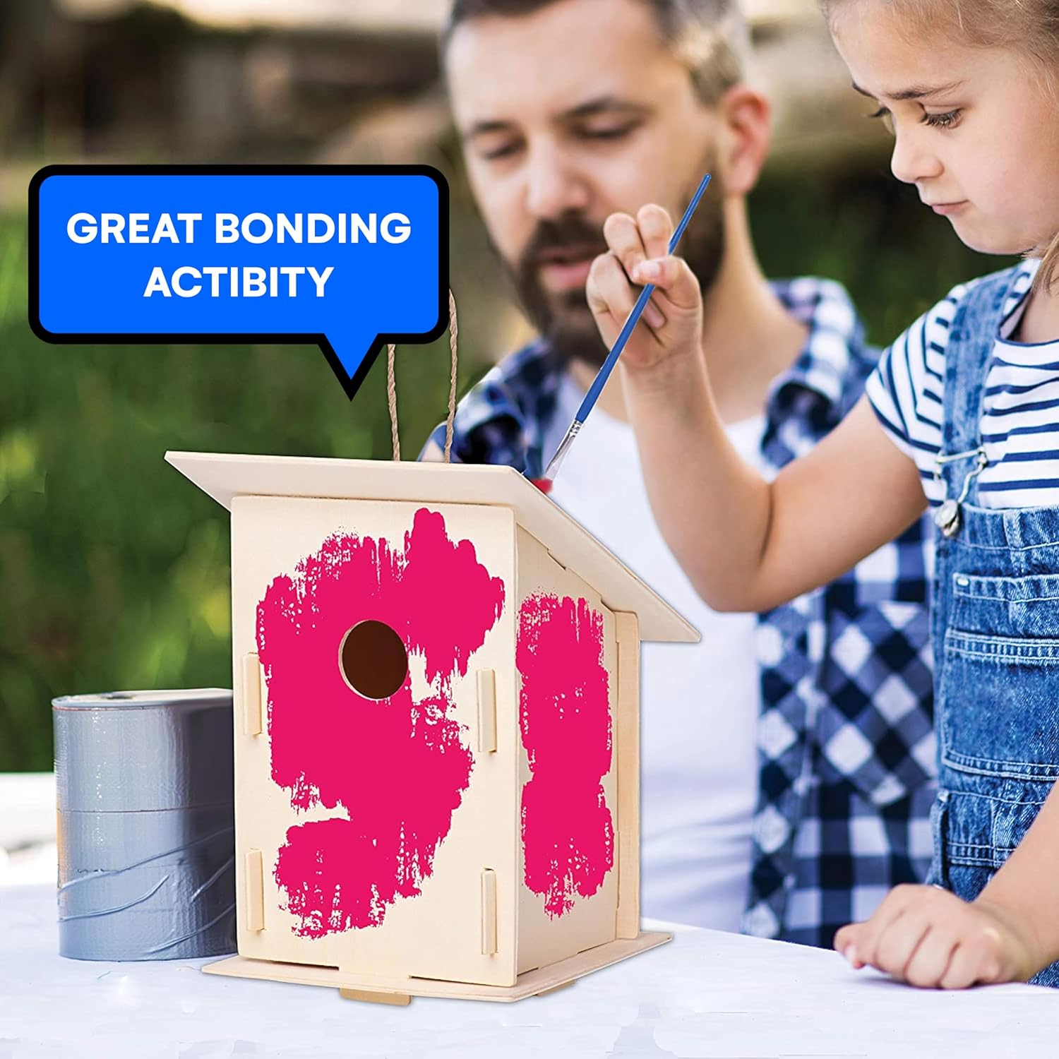 Neliblu 6 casas de pájaros de madera para manualidades, para niños, manualidades para adultos, con kits de casa de pájaros de madera sin terminar,