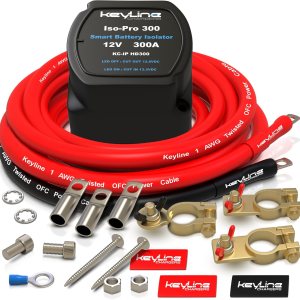 Kit de aislamiento de batería dual resistente de 300 amperios 1000 amperios, relé sensible al voltaje máximo VSR para sistemas de 12 voltios, Kit de aislamiento de batería dual resistente de 300 amperios 1000 amperios, relé sensible al voltaje máximo VSR para sistemas de 12 voltios,