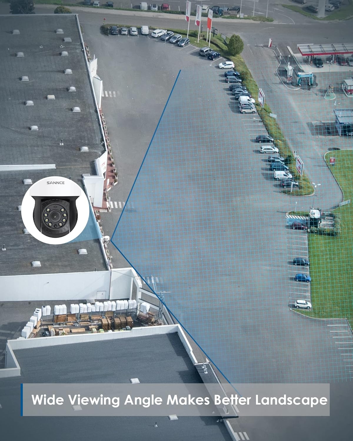 SANNCE Cámara domo PT de 1080P, panorámicainclinación de 2 MP con zoom digital de 360, visión nocturna de 98.4 ft para sistema de vigilancia CCTV