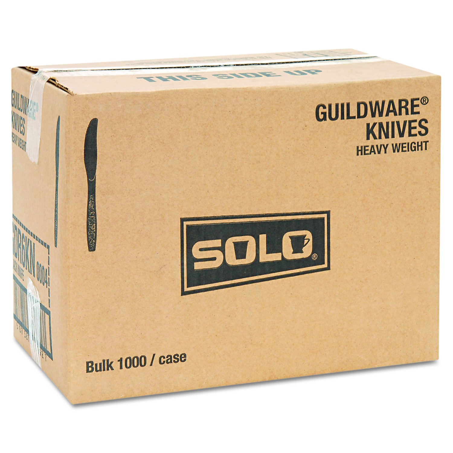 Solo GDR6KN-0004 Cuchillo negro PS de peso extra pesado – a granel (caja de 1000)