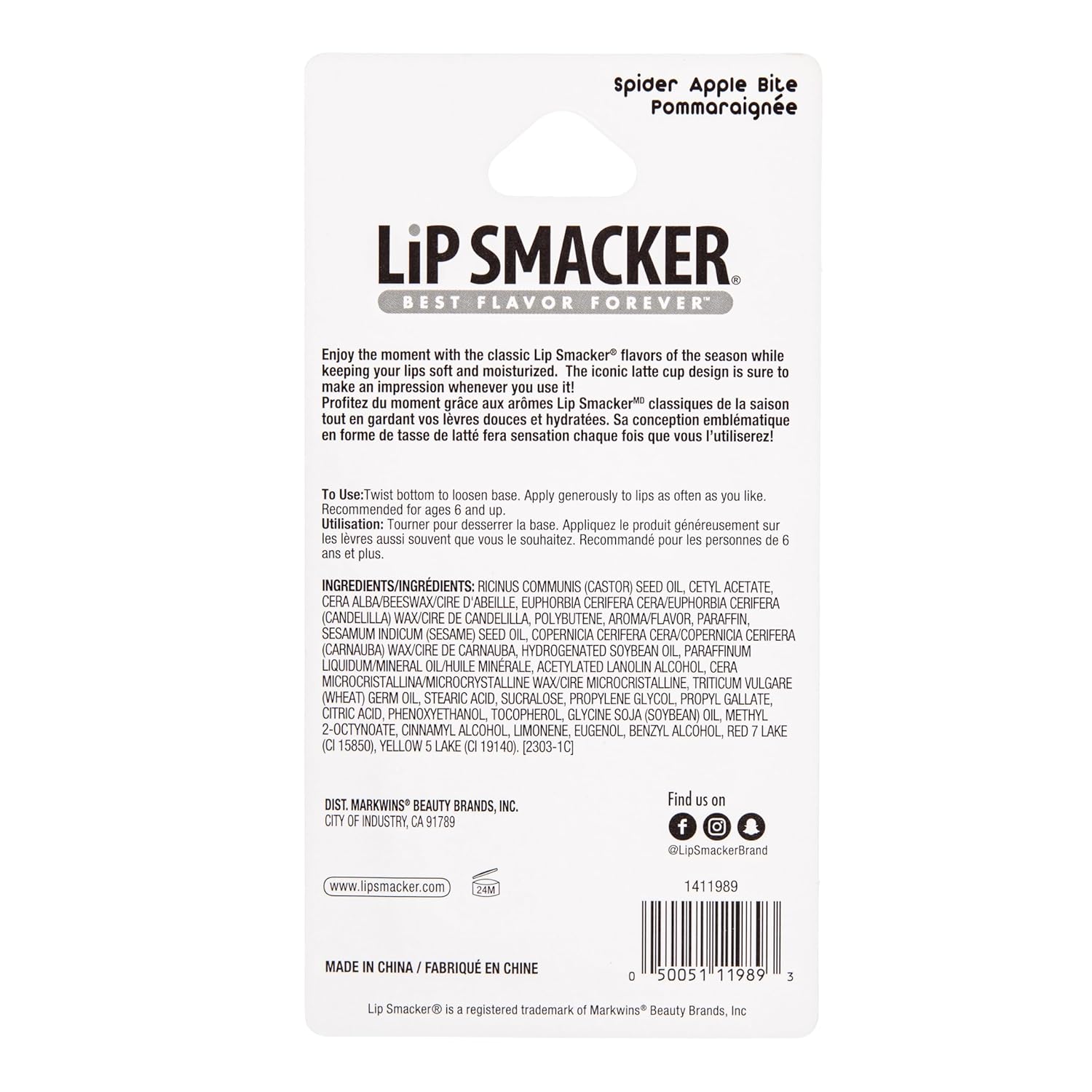Lip Smacker Frappe Lip Balm – Bocadillo de manzana araña