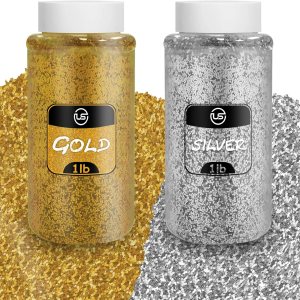 Paquete de 2 purpurina dorada, purpurina plateada, paquete de 2 unidades, 1 libra16 onzas cada uno, purpurina para resina, purpurina para Paquete de 2 purpurina dorada, purpurina plateada, paquete de 2 unidades, 1 libra16 onzas cada uno, purpurina para resina, purpurina para