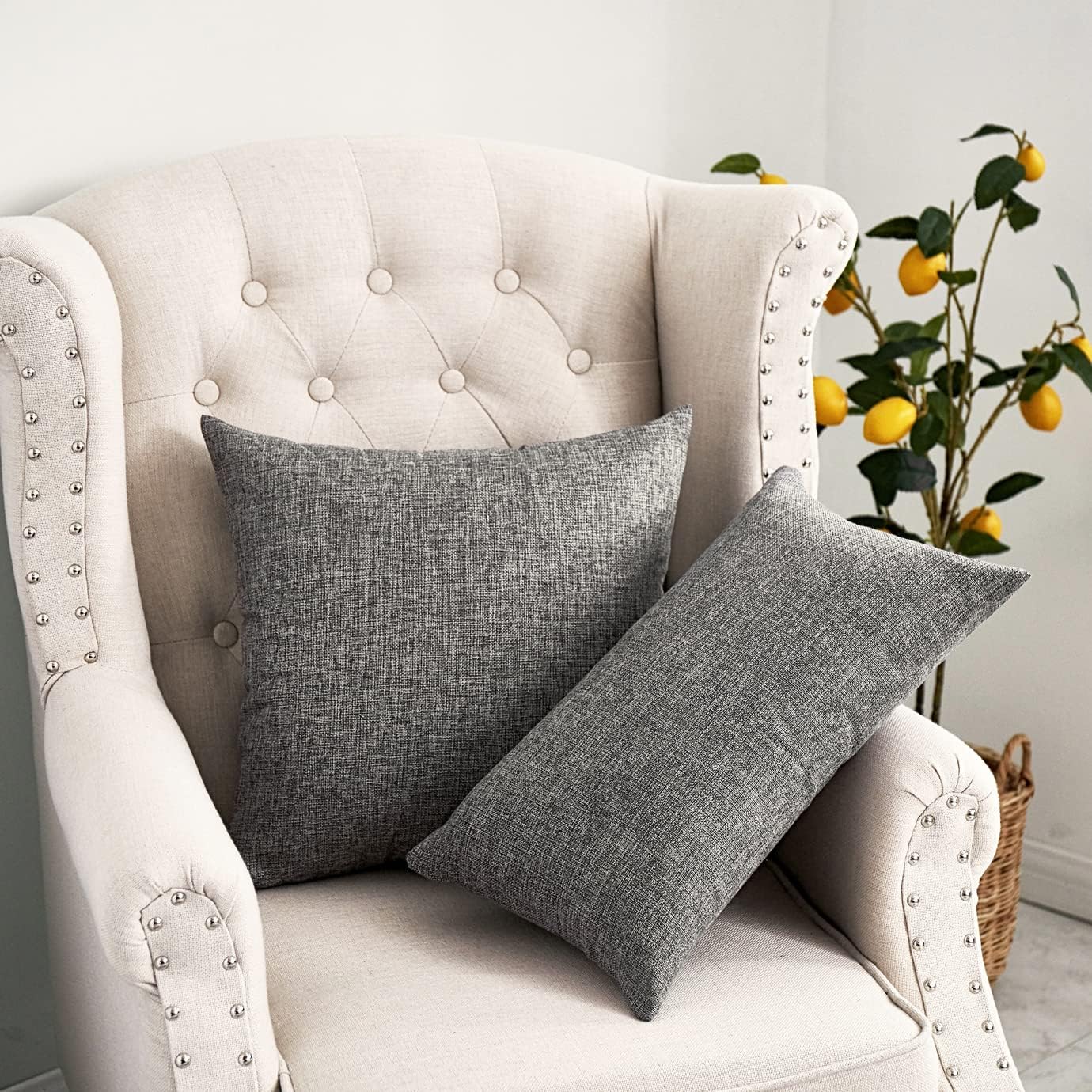 Sincere – Cojín de asiento cuadrado a juego, cojín de sofá de interiores para decoración de sofás, incluye inserto, 18 pulgadas x 18 pulgadas