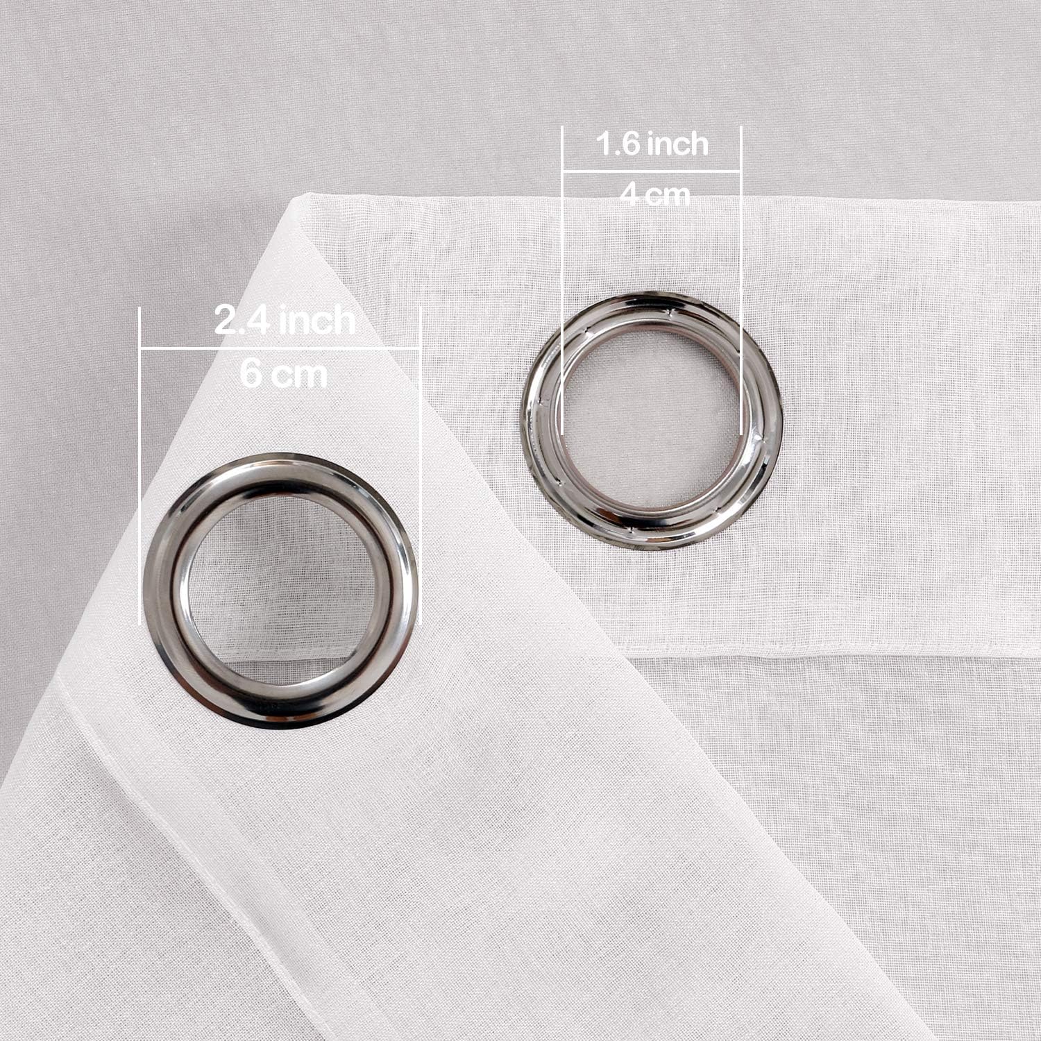 Hiasan Ombre Cortinas transparentes para sala de estar y dormitorio  Cortinas de lino sintético con ojales para ventana.