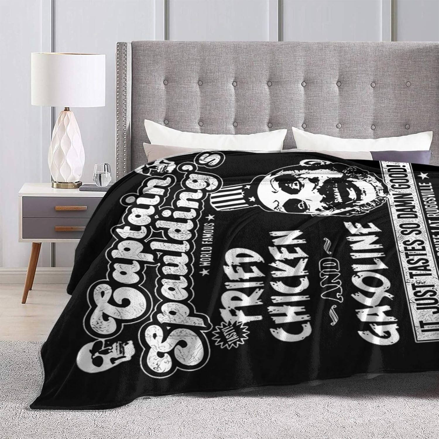 Manta de película de capitán de terror, manta de franela suave y ligera para cama, sofá, decoración de habitación, 40 x 30 pulgadas