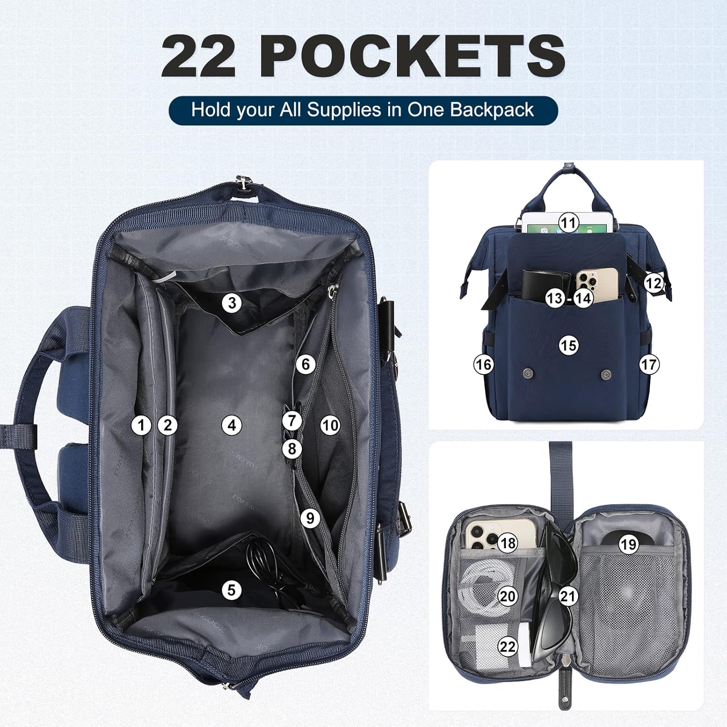 Mochila para laptop para mujer, mochila de viaje para trabajo, escuela, escuela, escuela, negocios, computadora, bolsa de enfermería, bolsa de