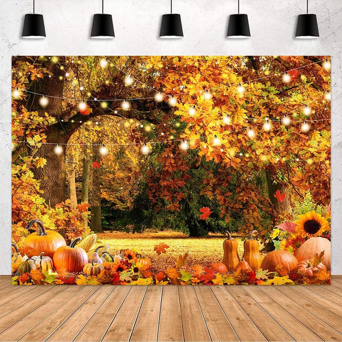 Avezano Telón de fondo de otoño para fotografía, bosque, hojas de arce, paisaje, día de Acción de Gracias, fondo fotográfico para niños, retratos,