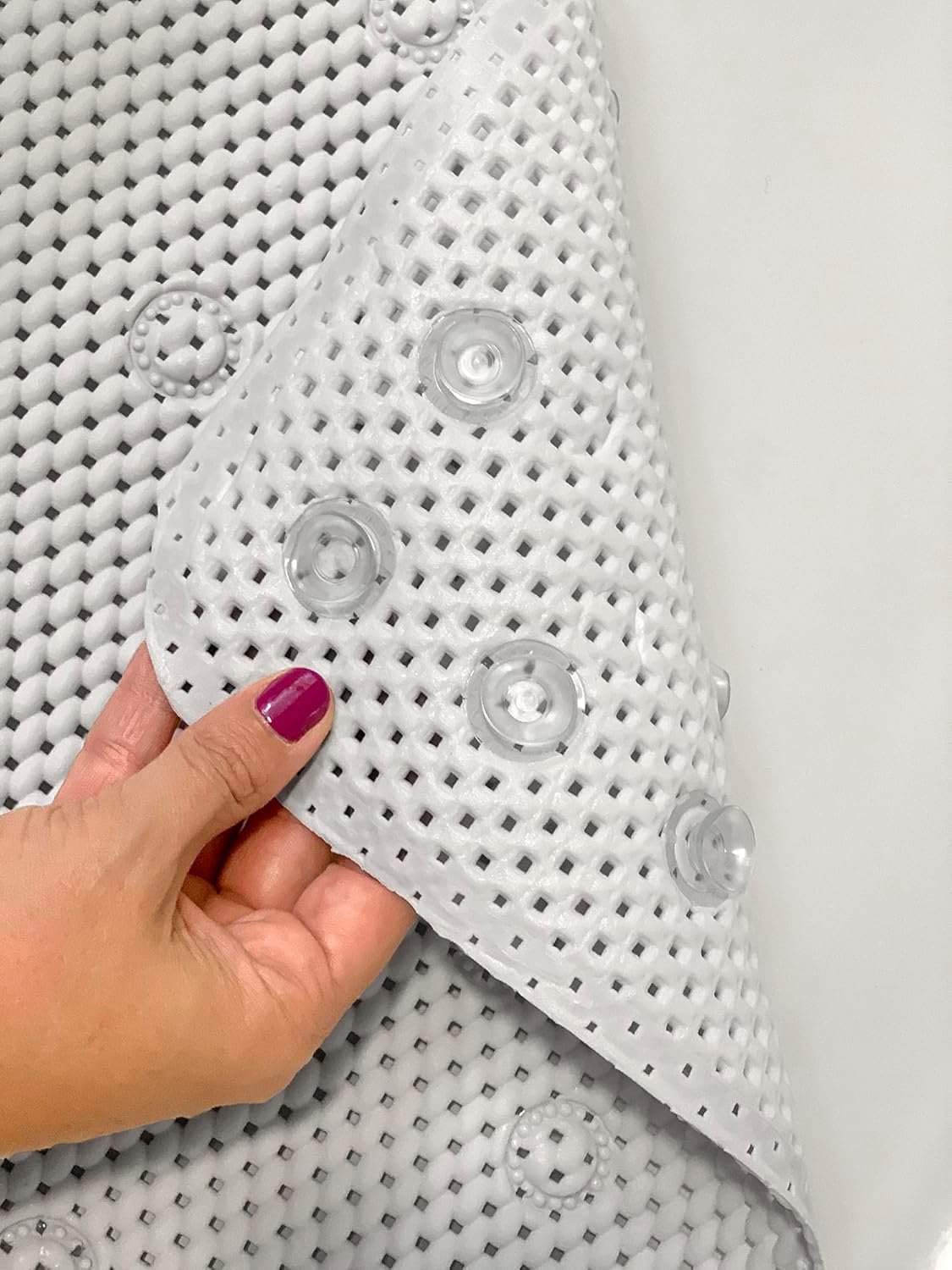 Tapete antideslizante para bañera con ventosas, tapete de baño antideslizante para ducha, lavable a máquina, para bañera, niños, tapete para ducha y