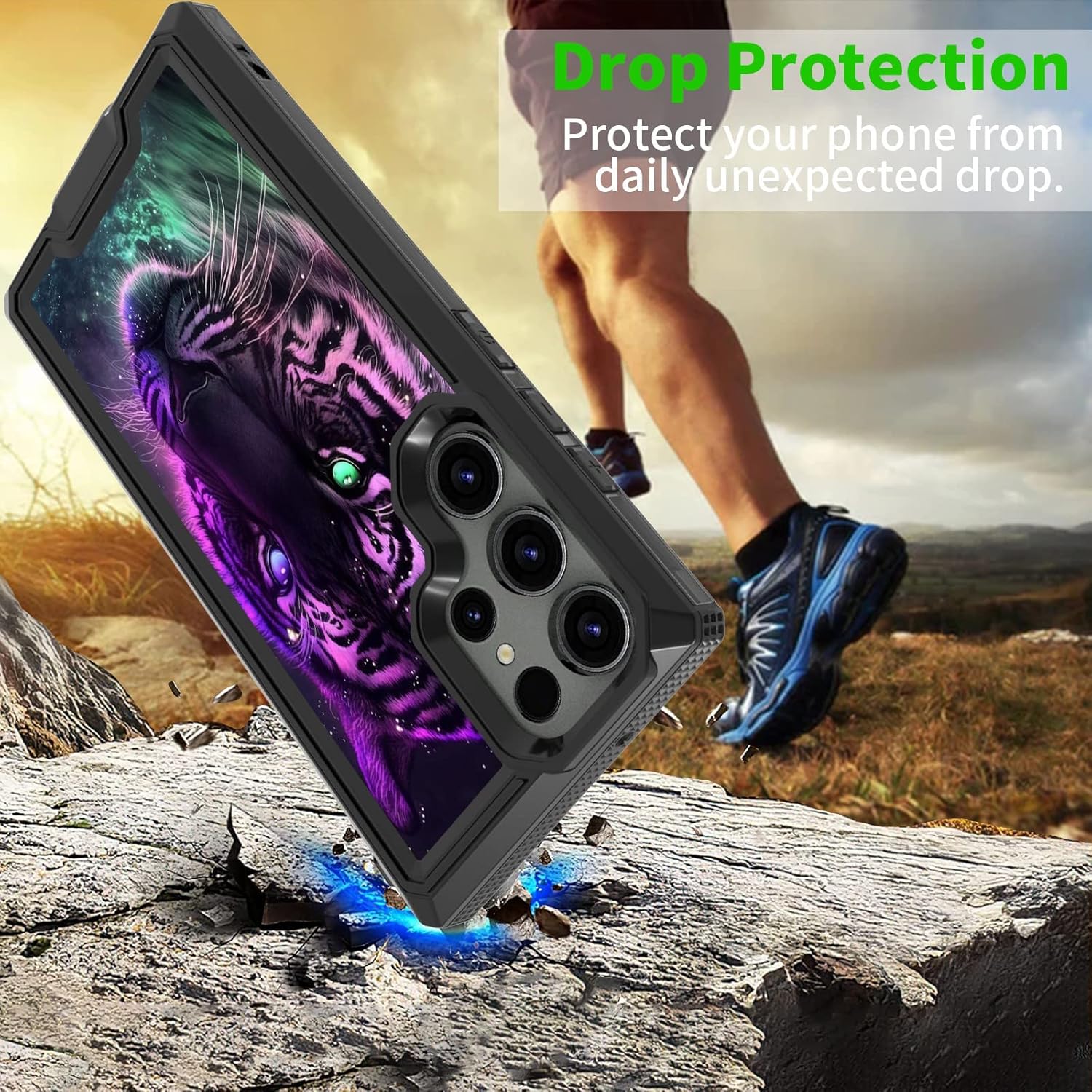 Funda para Samsung Galaxy S23 Ultra 5G, funda resistente a prueba de golpes de doble capa para mujeres y hombres, resistente a los impactos, funda