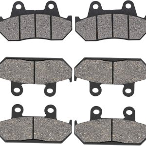 AHL Juego de pastillas de freno delanteras y traseras semimetálicas para Honda GL1500 Goldwing (todos los modelos) 1988-2000 AHL Juego de pastillas de freno delanteras y traseras semimetálicas para Honda GL1500 Goldwing (todos los modelos) 1988-2000