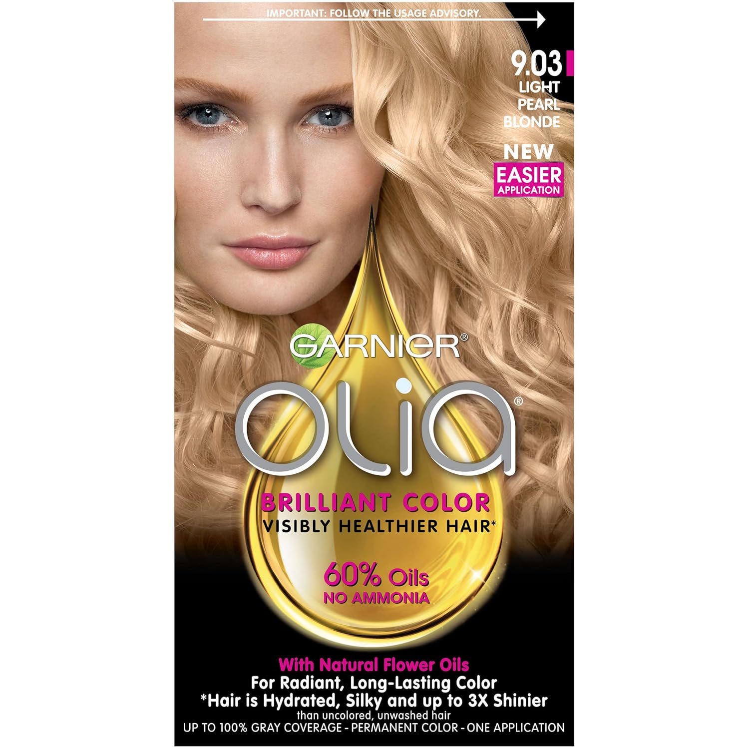 Garnier – Tinte Garier Olia permanente para el cabello, Total 1, 9.03
