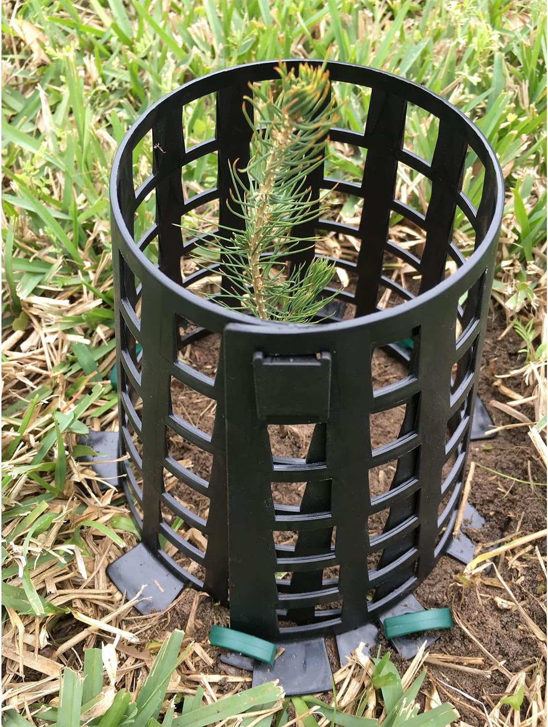 Protector de plástico para prevención de animales de árboles y plantas para césped, jardín, flores, verduras, arbustos y plantones, paquete de 3
