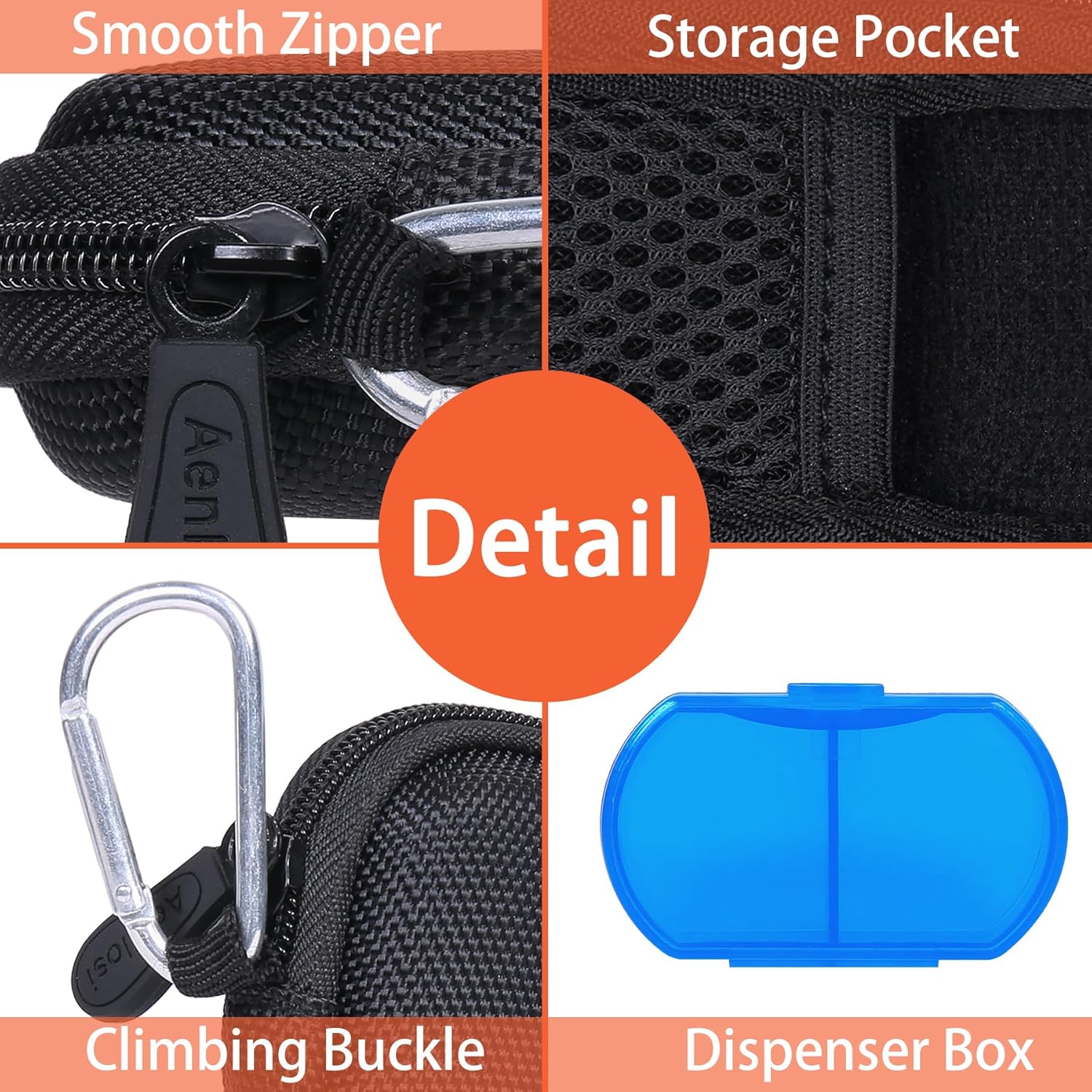 Estuche rígido de repuesto para AliveCor Kardia Mobile ECG Monitor Device 61LSHANREN Monitores de frecuencia cardíaca con organizador de píldoras