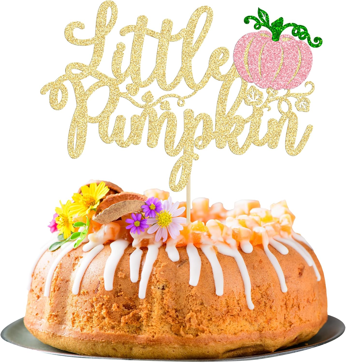 Gyufise Decoración para pastel de calabaza pequeña, decoración de pastel de calabaza, baby shower, decoración para tartas temáticas de otoño, baby