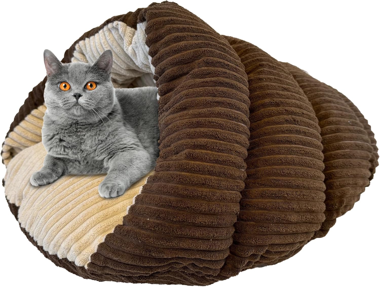 SPOT Sleep Zone Cuddle Cave – Cama tipo cueva para gatos de interior y mini perros, duradera, cómoda, lavable para gatitos y cachorros de menos de