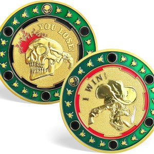 Regalos divertidos con texto en inglés “I Win You Lose, Good Luck”, moneda de decisión de buena suerte, regalos para mujeres, hombres, cabezas o Regalos divertidos con texto en inglés “I Win You Lose, Good Luck”, moneda de decisión de buena suerte, regalos para mujeres, hombres, cabezas o