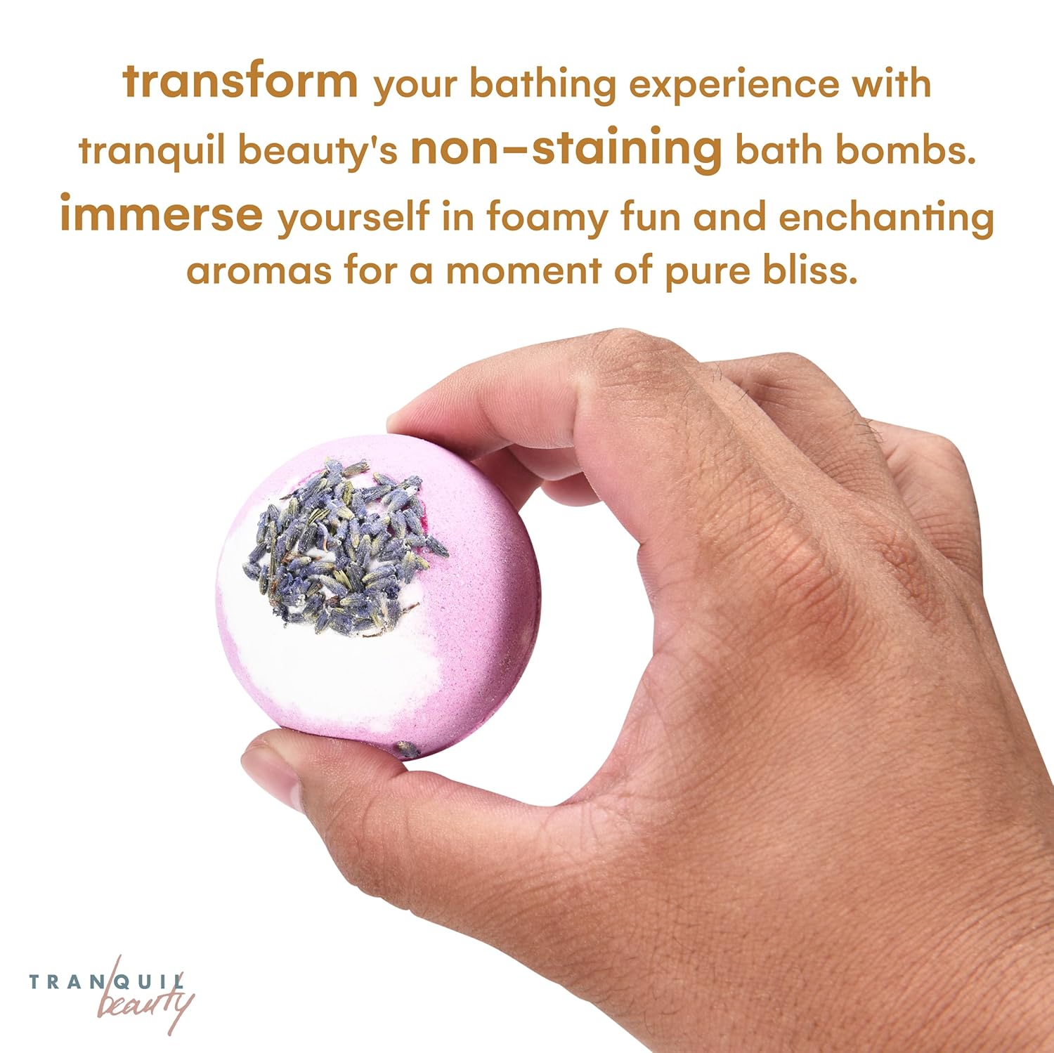 BathBomb_Mandarin by TranquilBeauty – Bomba de baño para adultos, mujeres y niños – Golosinas relajantes e ingredientes de grado de spa – Juego de 4