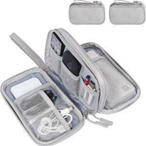 FYY Organizador electrónico, 2 piezas Bolsa organizadora de cables de viaje, accesorios electrónicos, funda de transporte portátil, impermeable, FYY Organizador electrónico, 2 piezas Bolsa organizadora de cables de viaje, accesorios electrónicos, funda de transporte portátil, impermeable,
